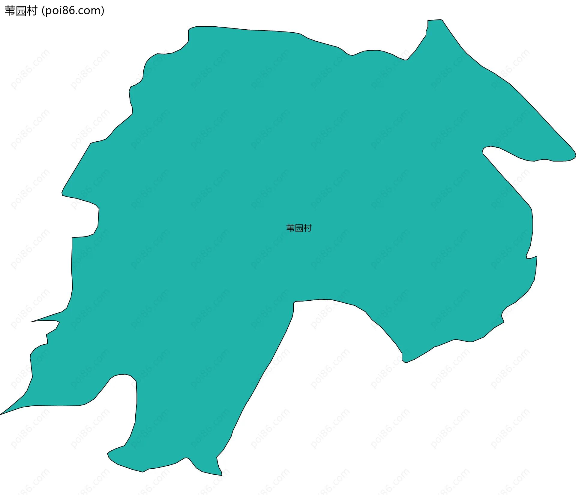 苇园村边界地图