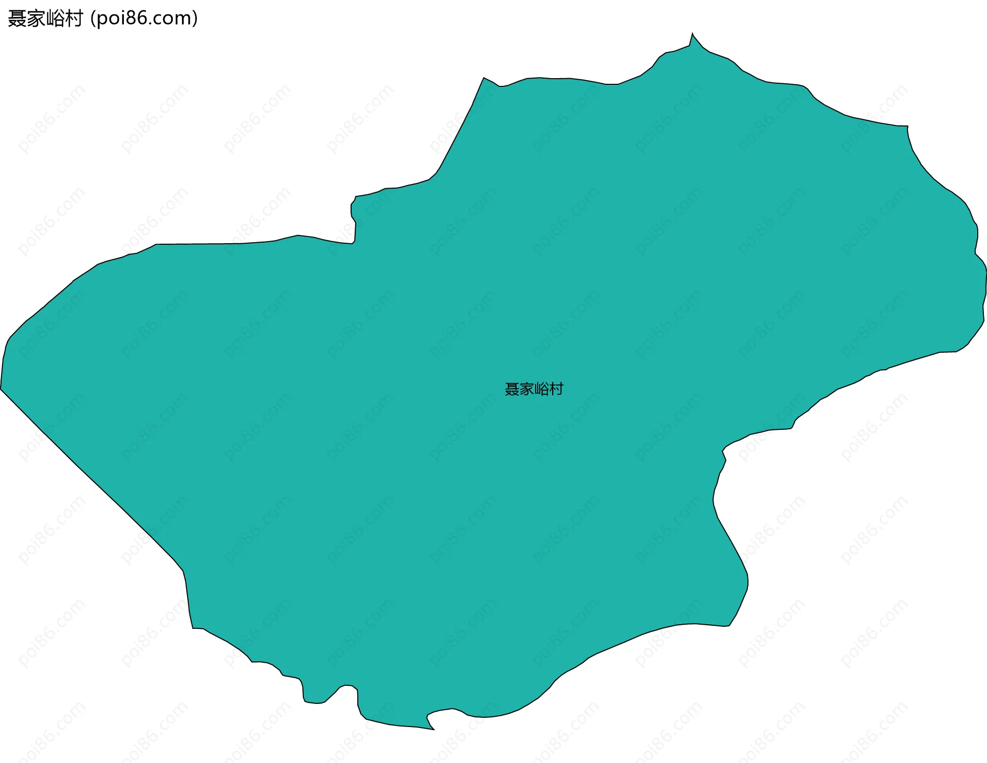 聂家峪村边界地图