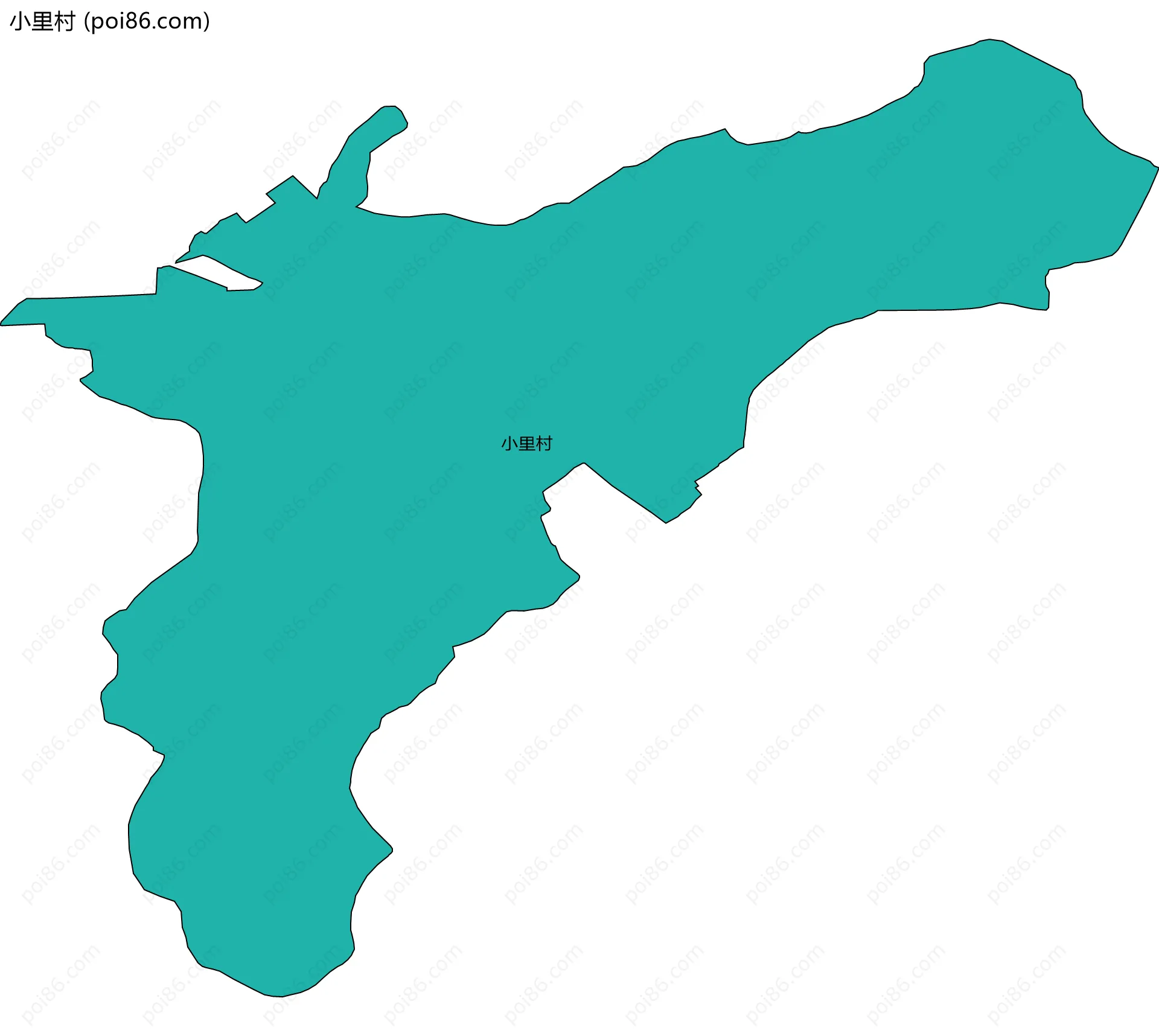 小里村边界地图