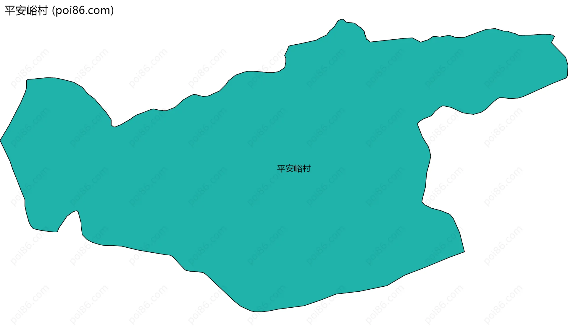 平安峪村边界地图