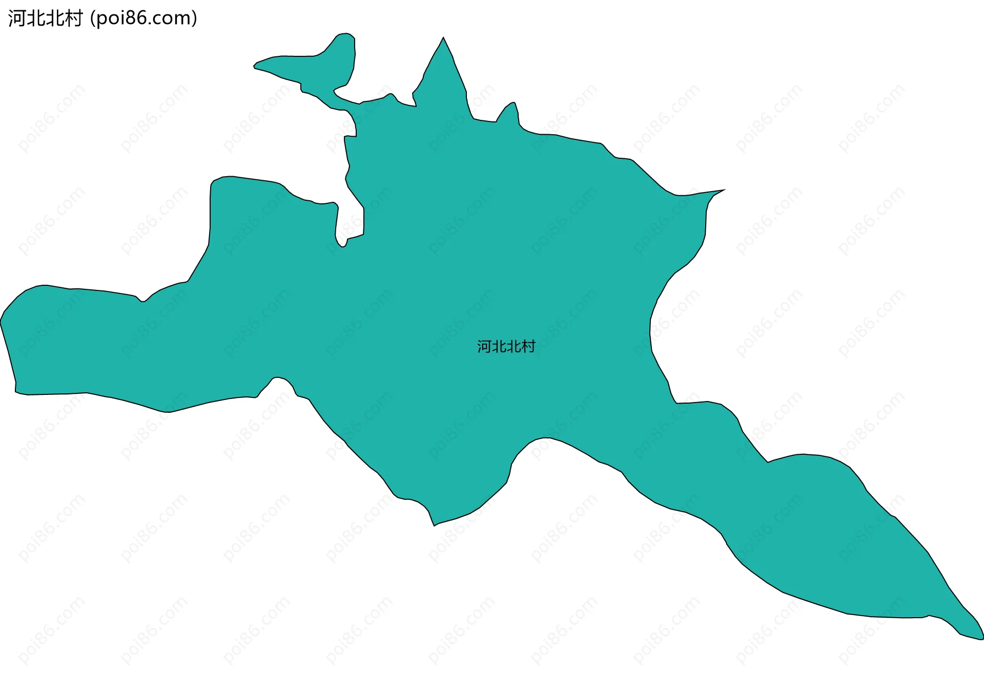 河北北村边界地图