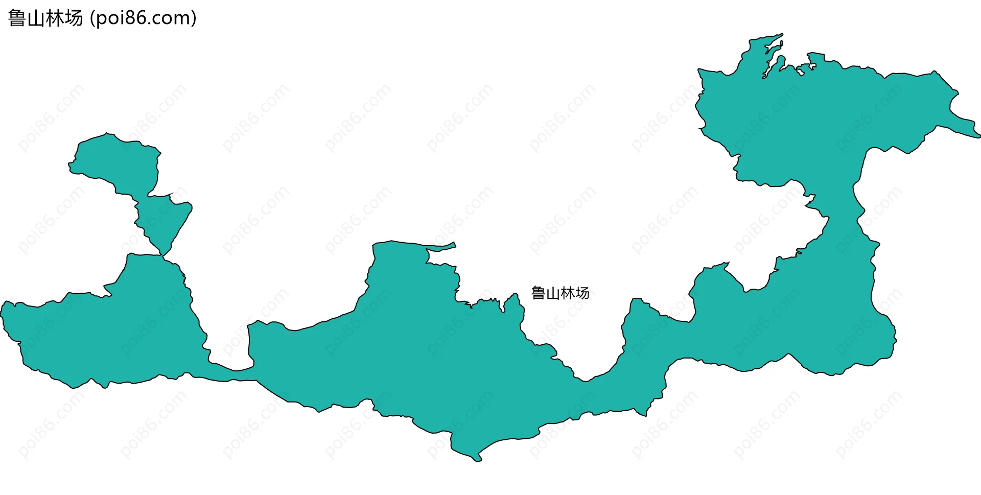 鲁山林场边界地图