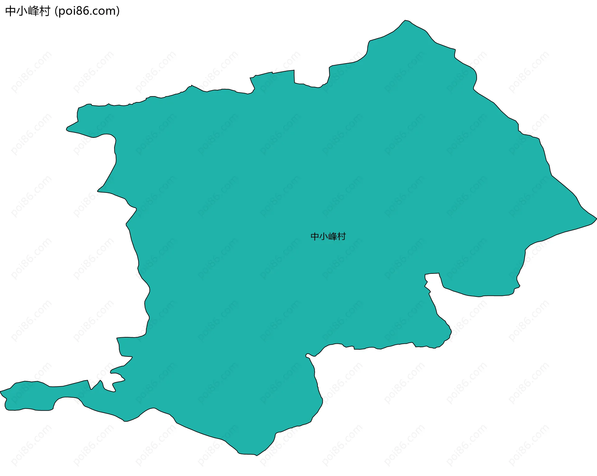 中小峰村边界地图