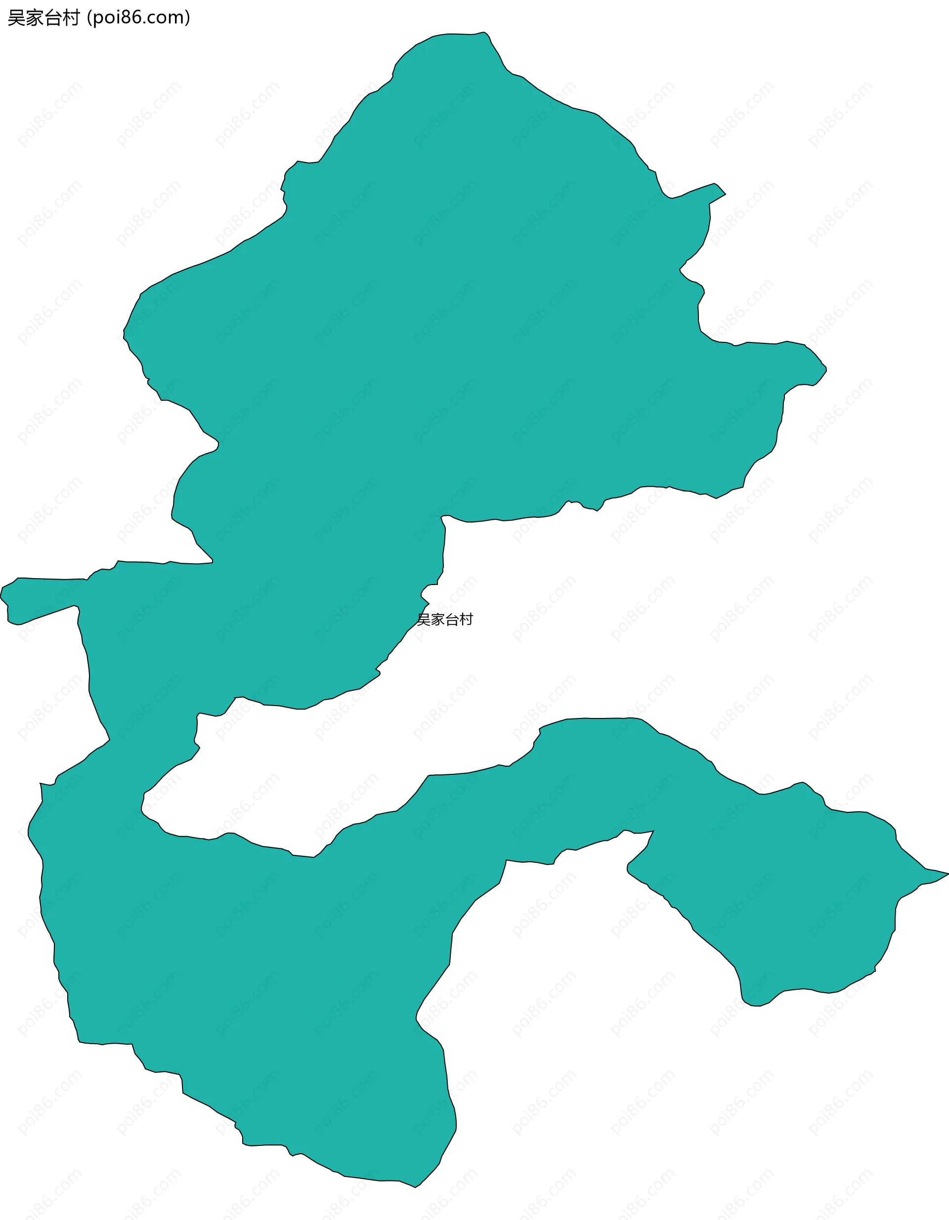 吴家台村边界地图