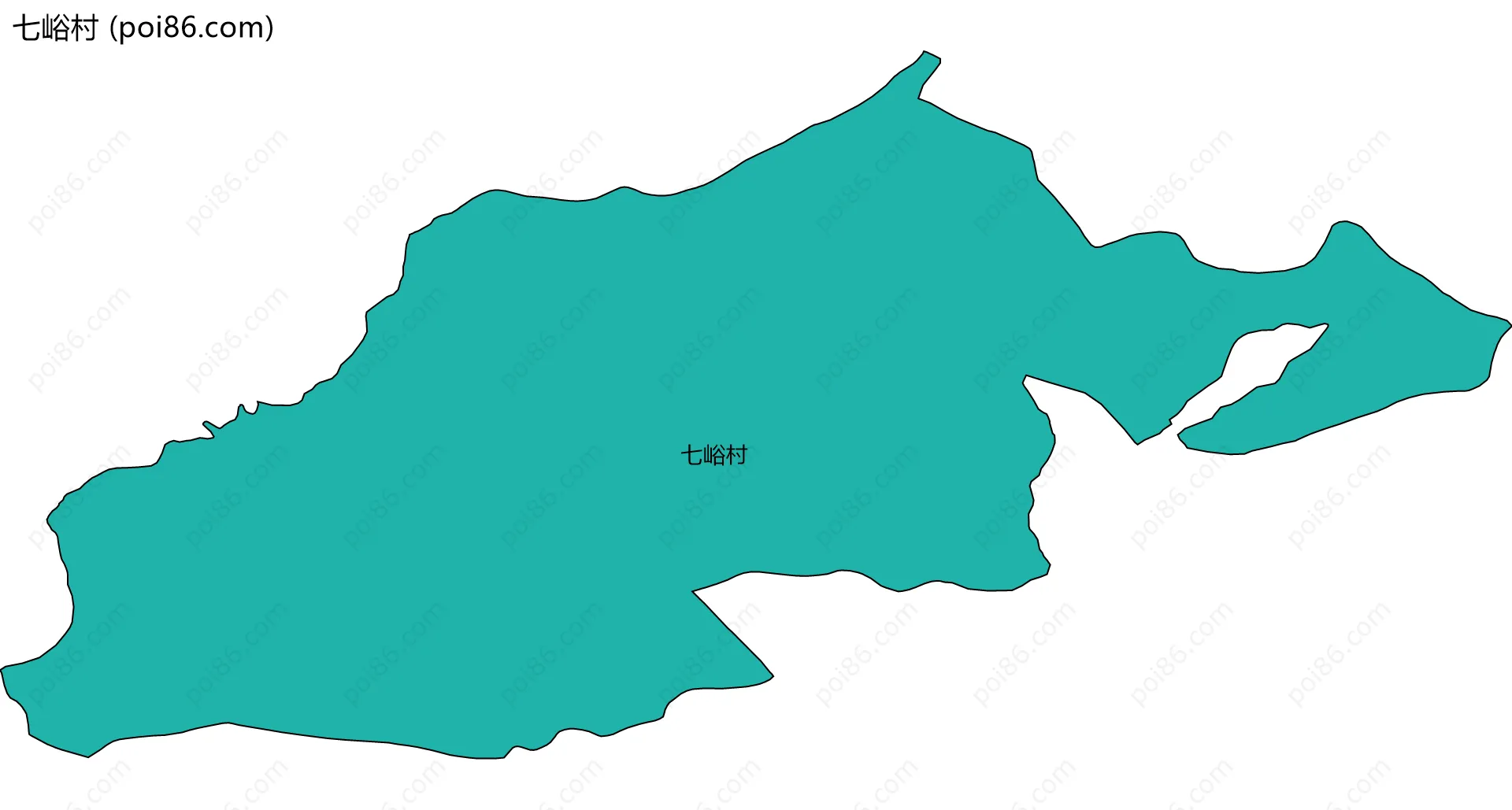 七峪村边界地图