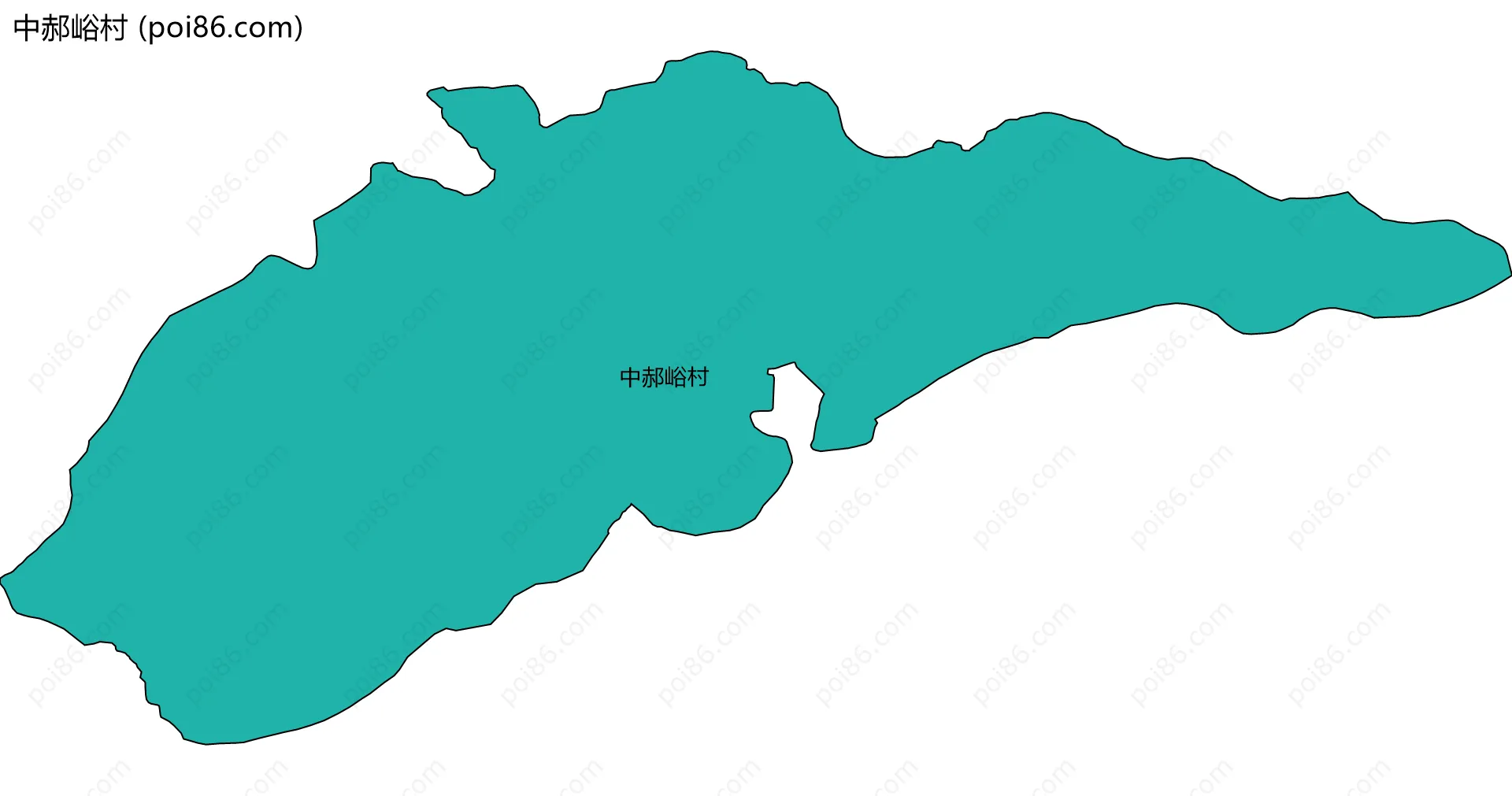 中郝峪村边界地图