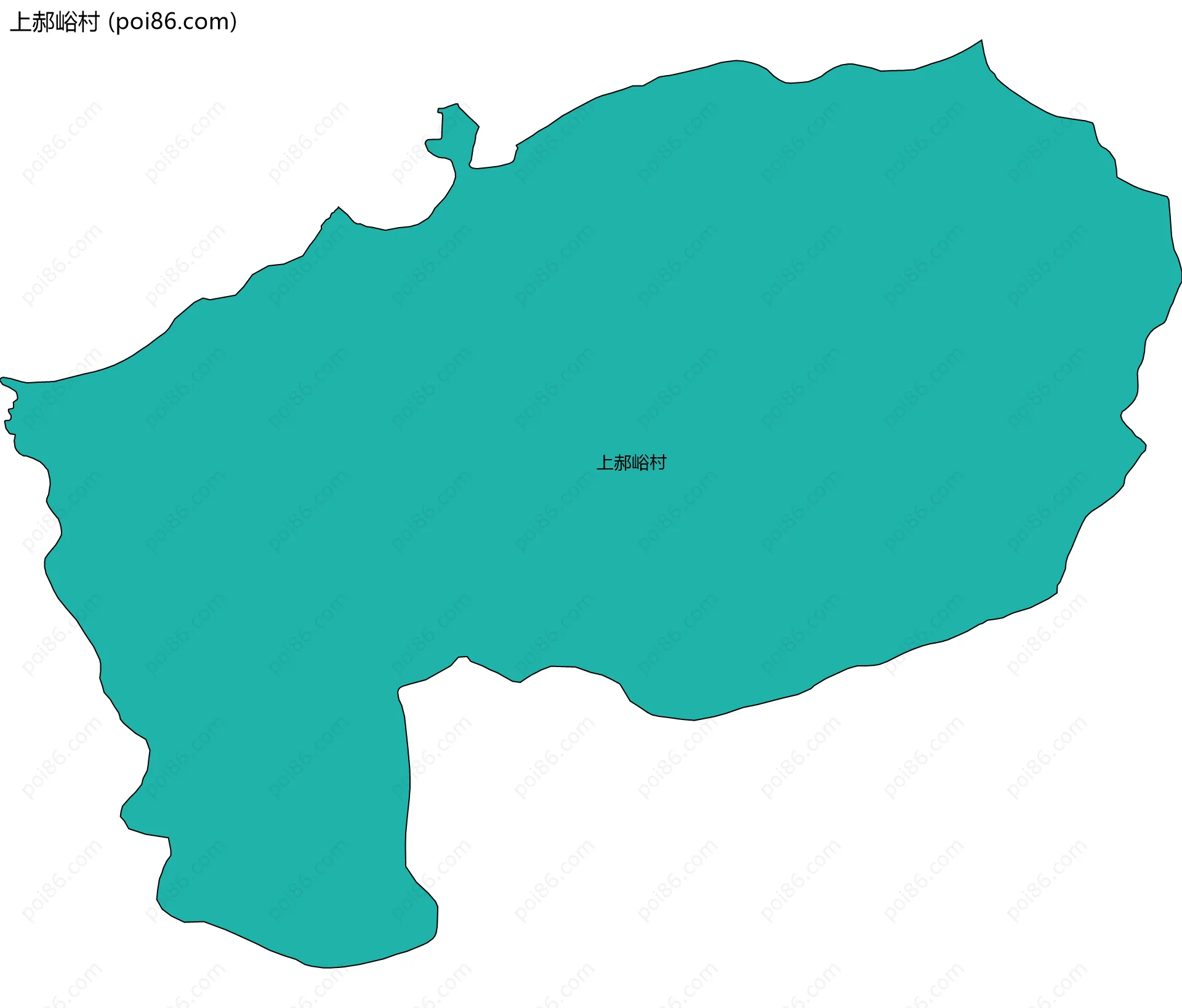 上郝峪村边界地图