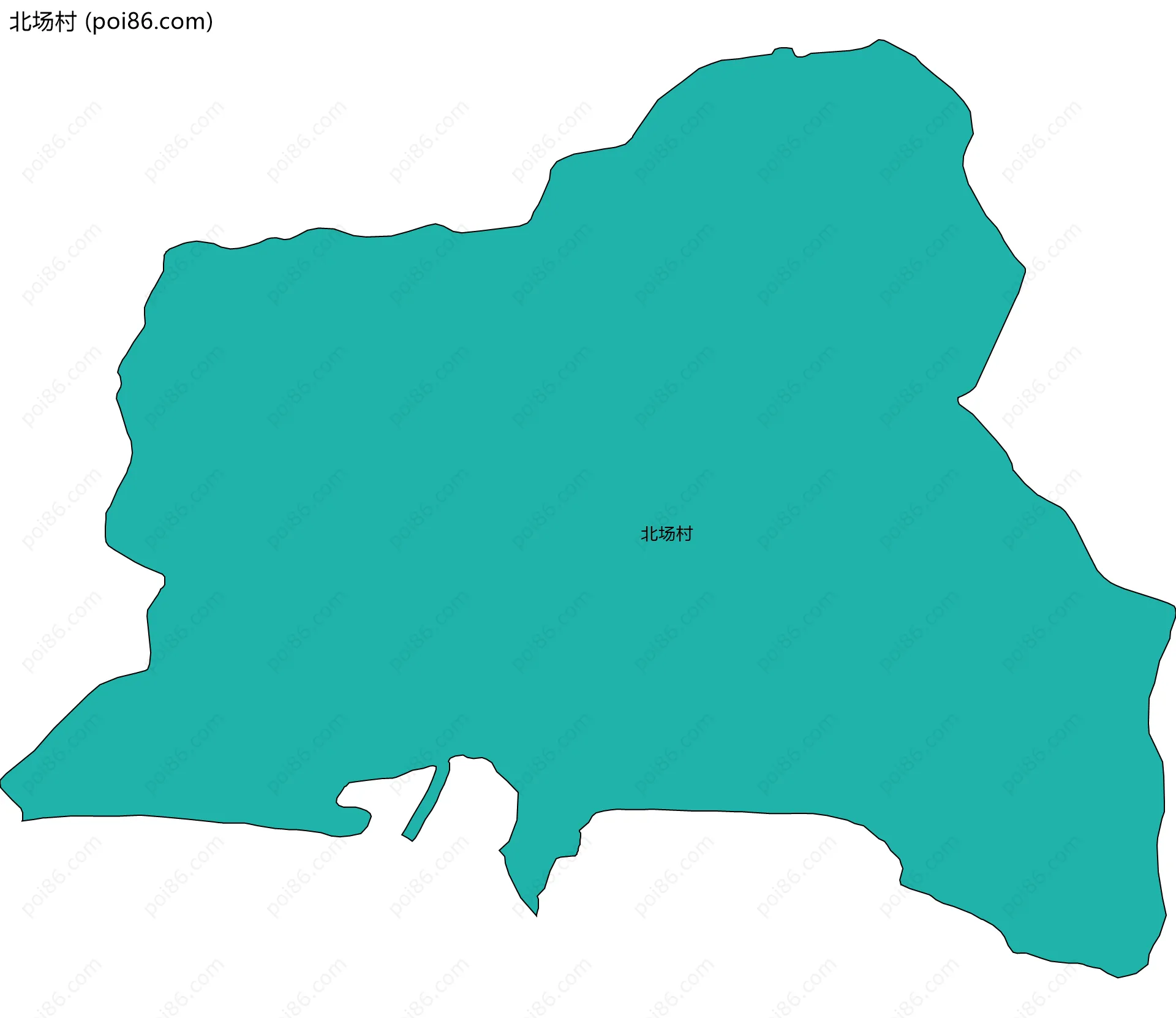 北场村边界地图