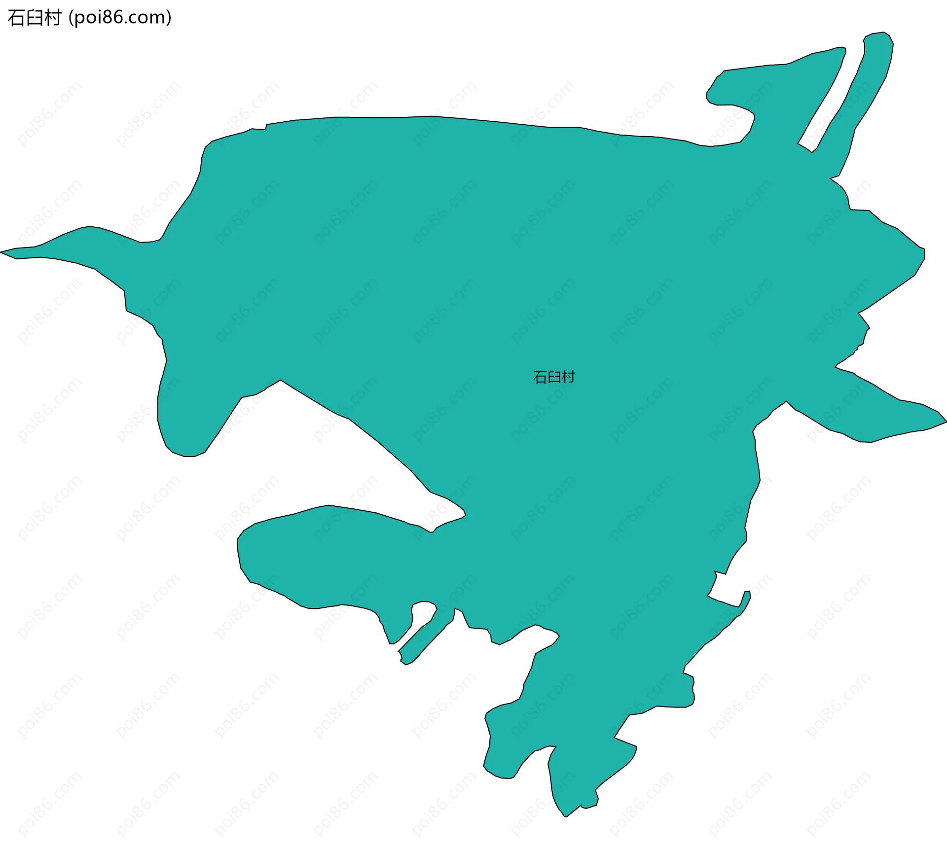 石臼村边界地图