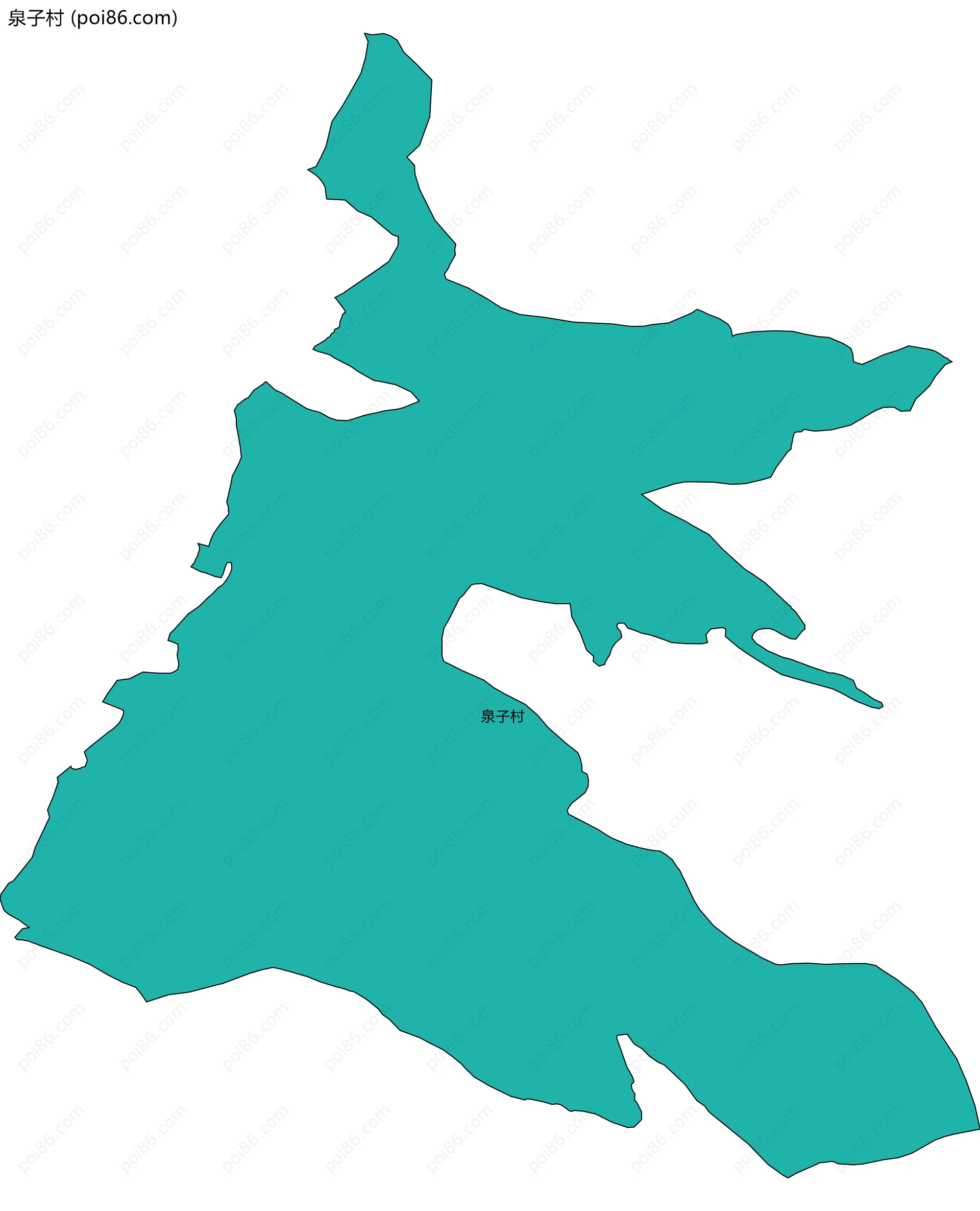 泉子村边界地图
