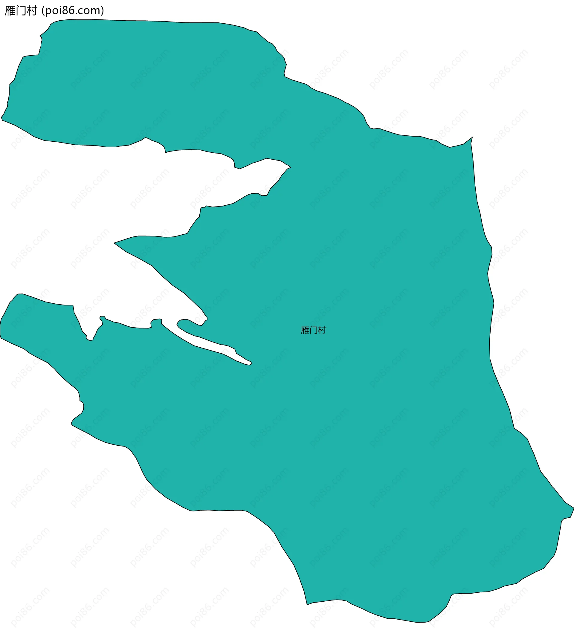 雁门村边界地图