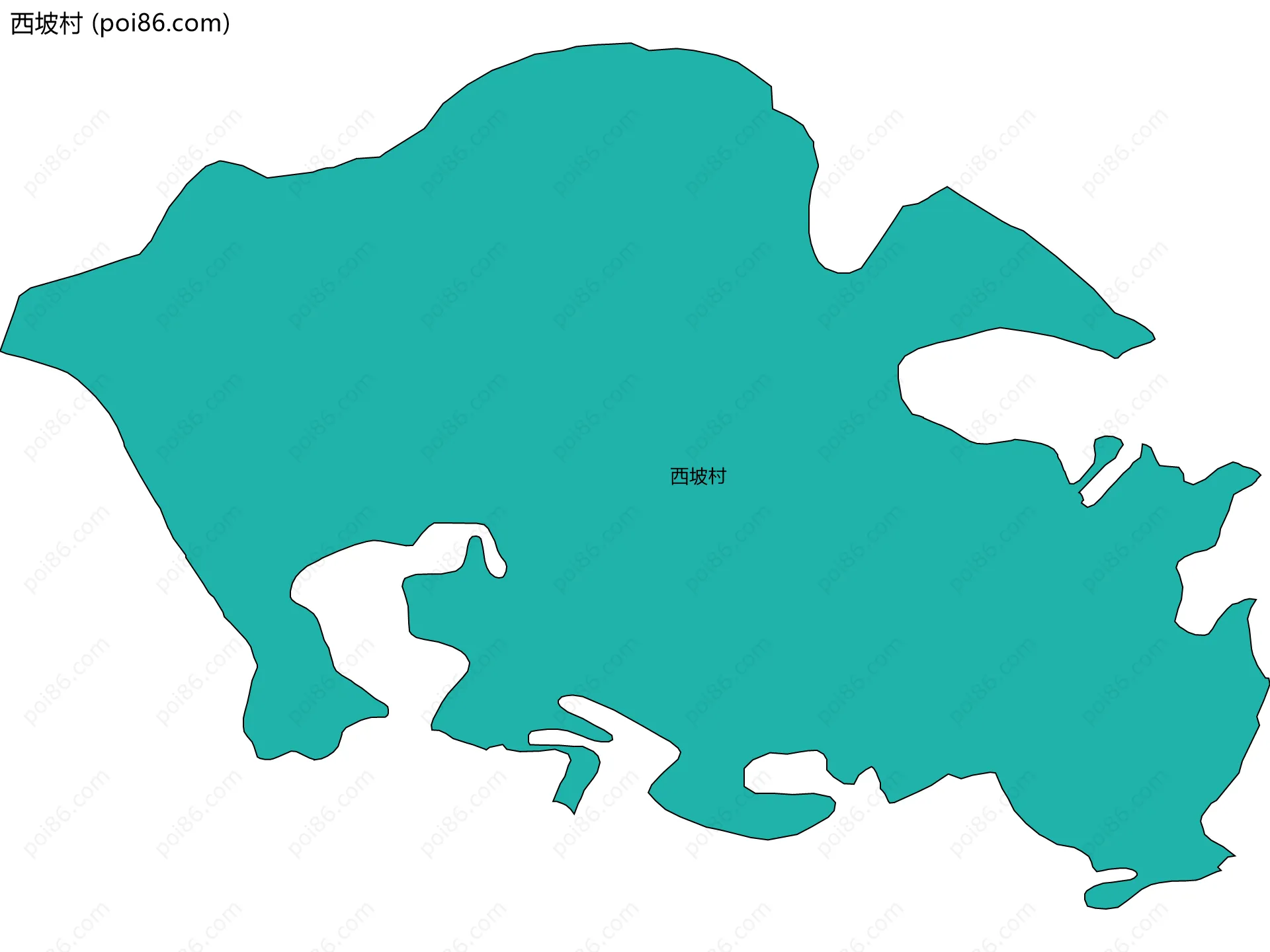 西坡村边界地图