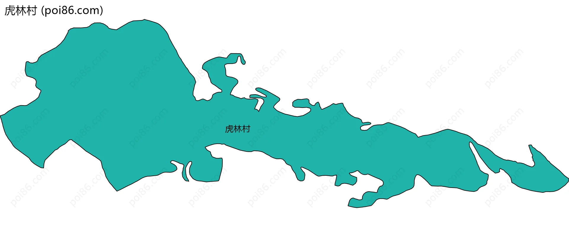 虎林村边界地图