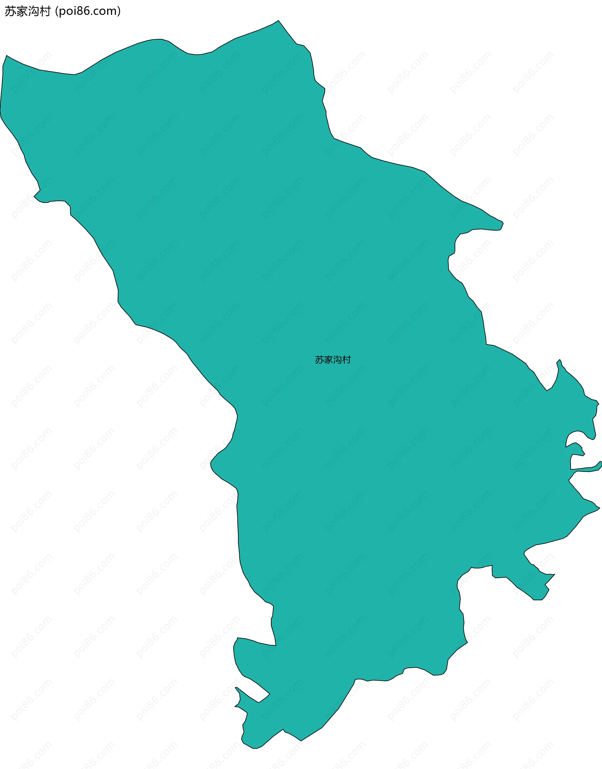 苏家沟村边界地图