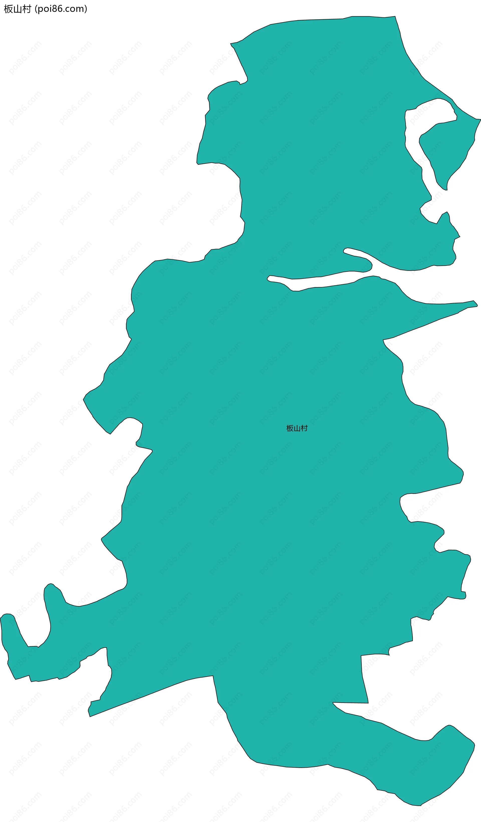 板山村边界地图