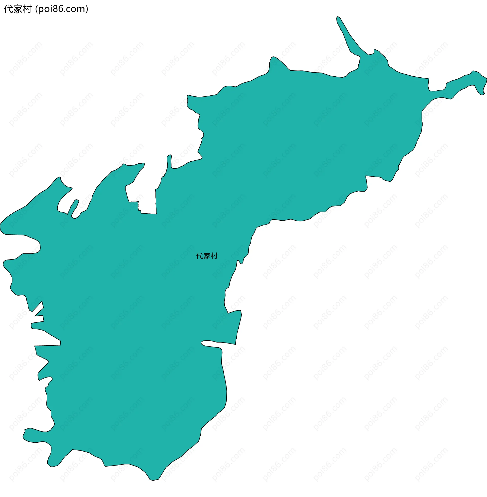 代家村边界地图