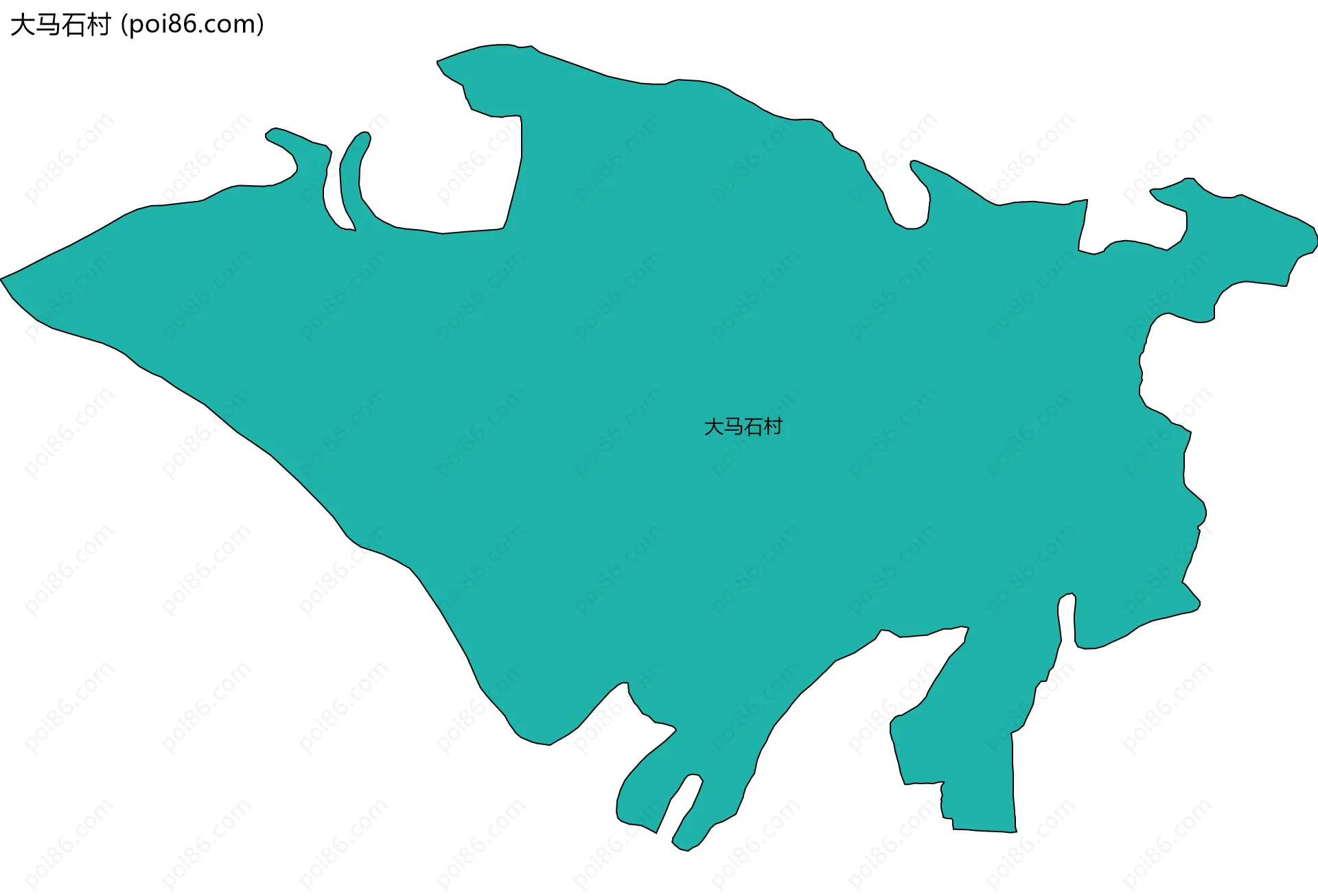 大马石村边界地图