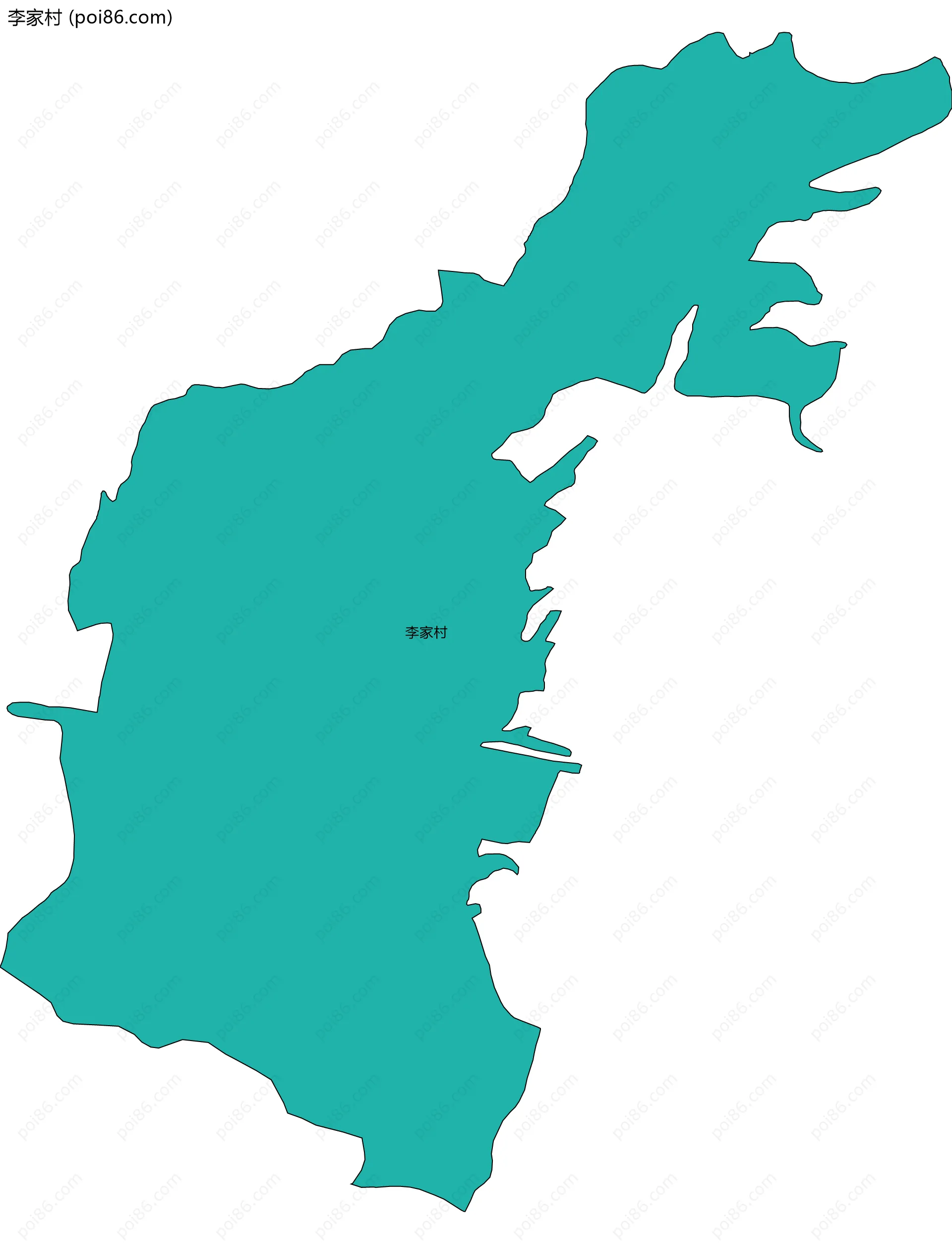 李家村边界地图