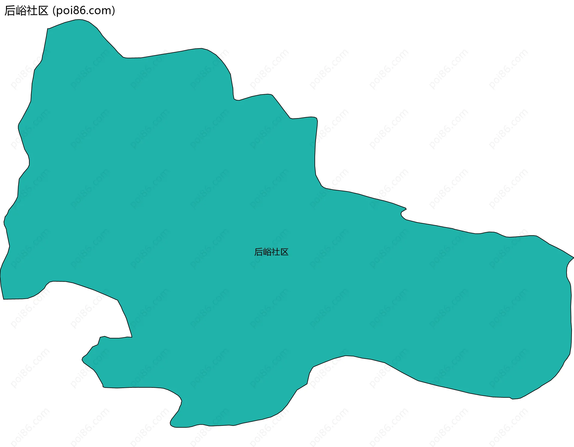 后峪社区边界地图