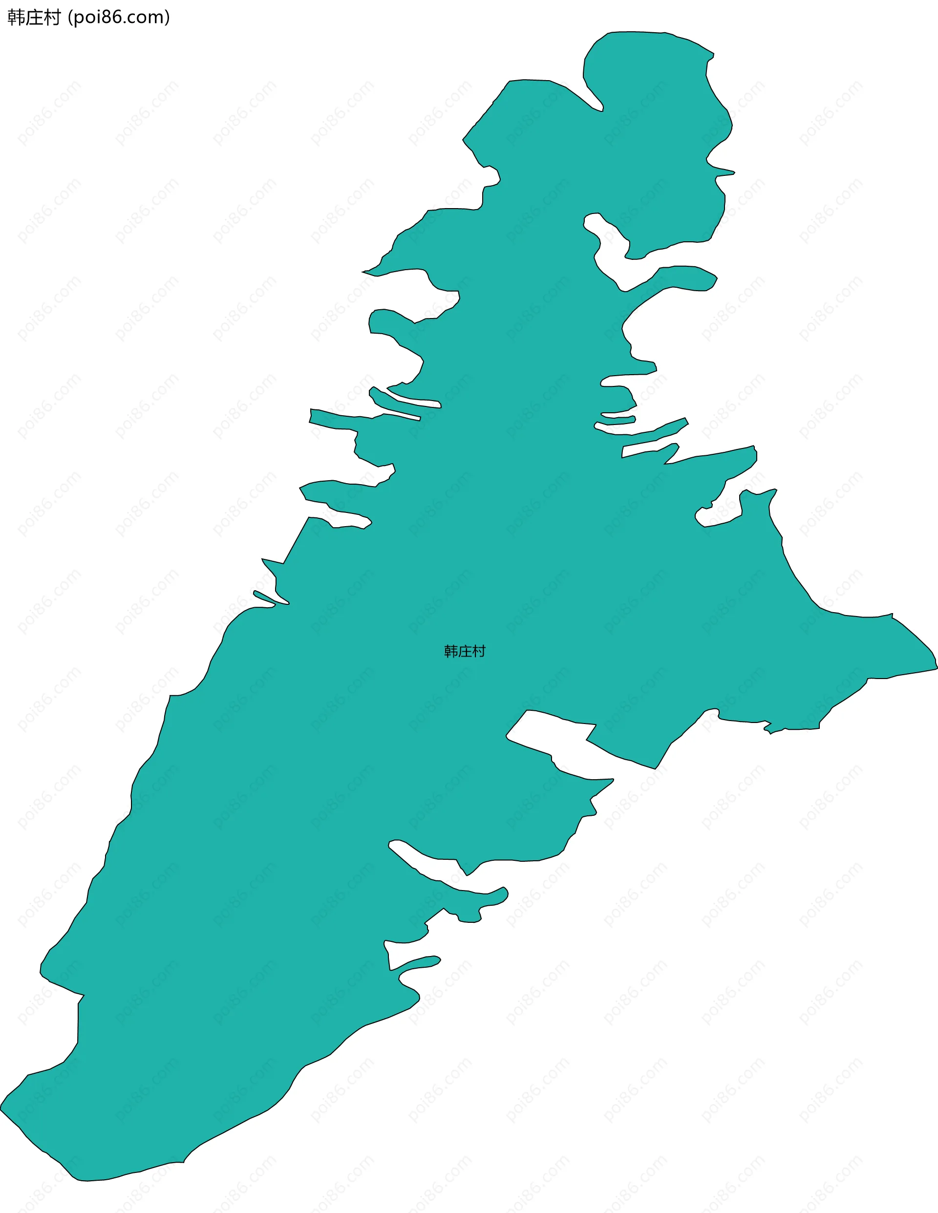 韩庄村边界地图