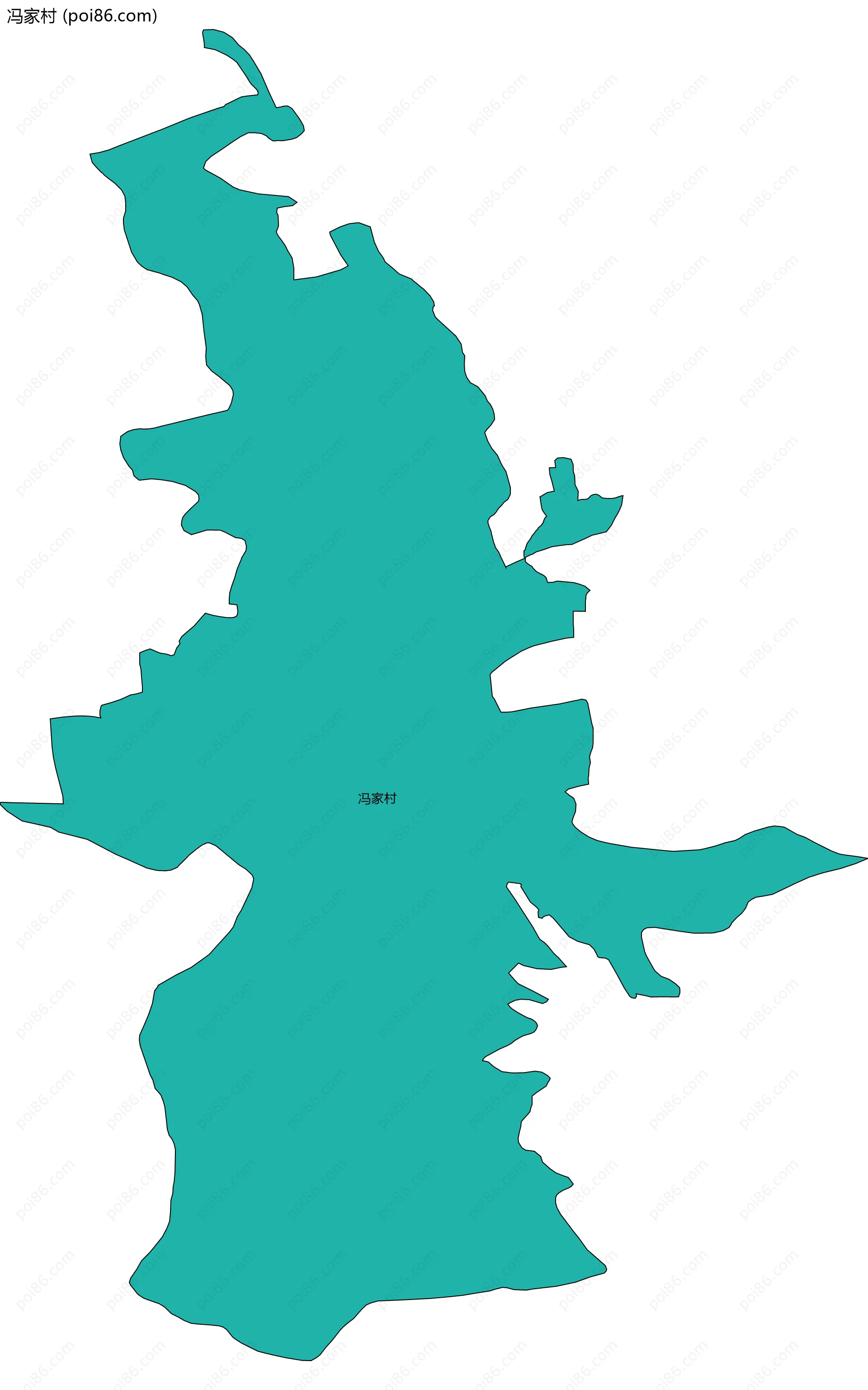 冯家村边界地图