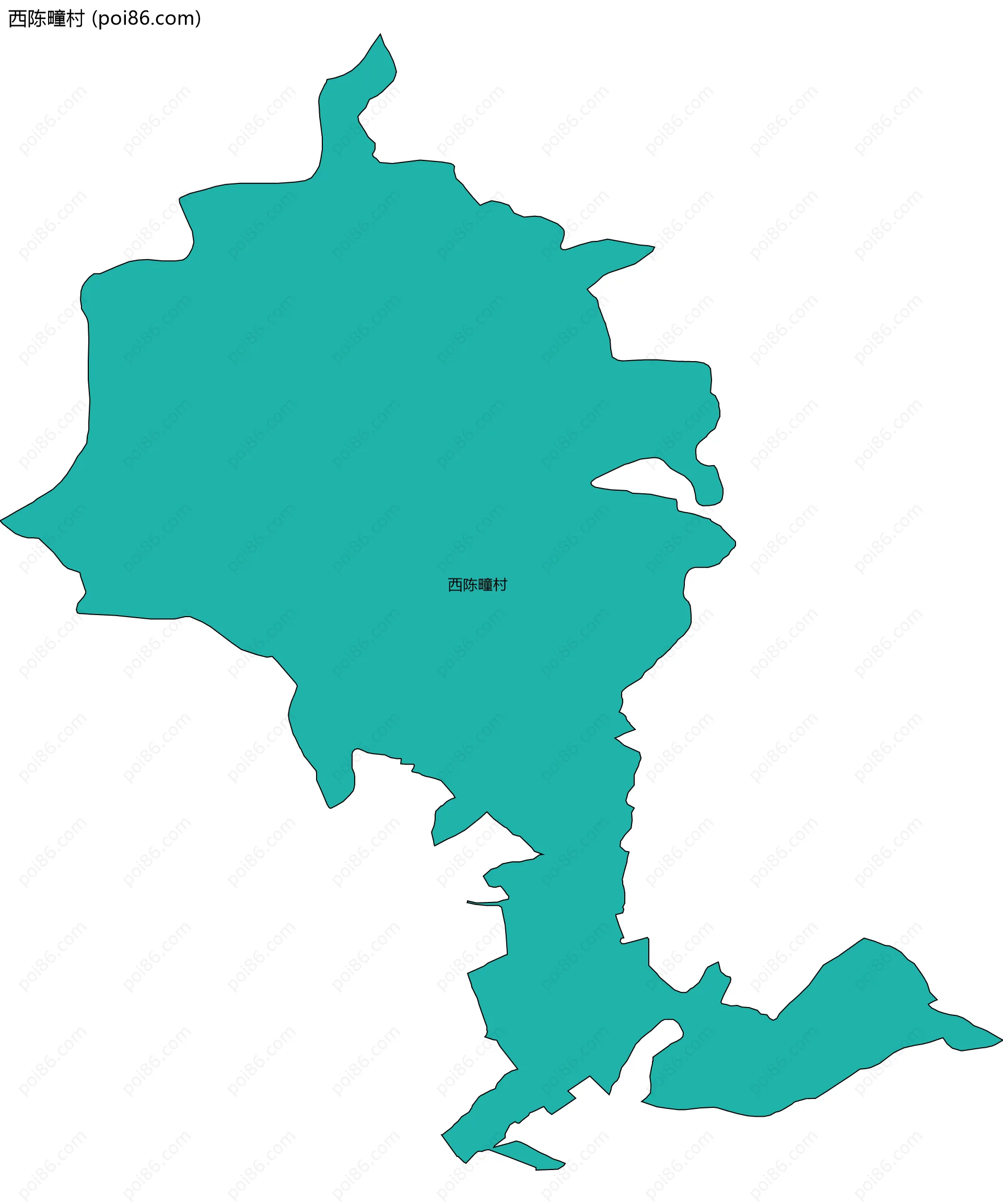 西陈疃村边界地图