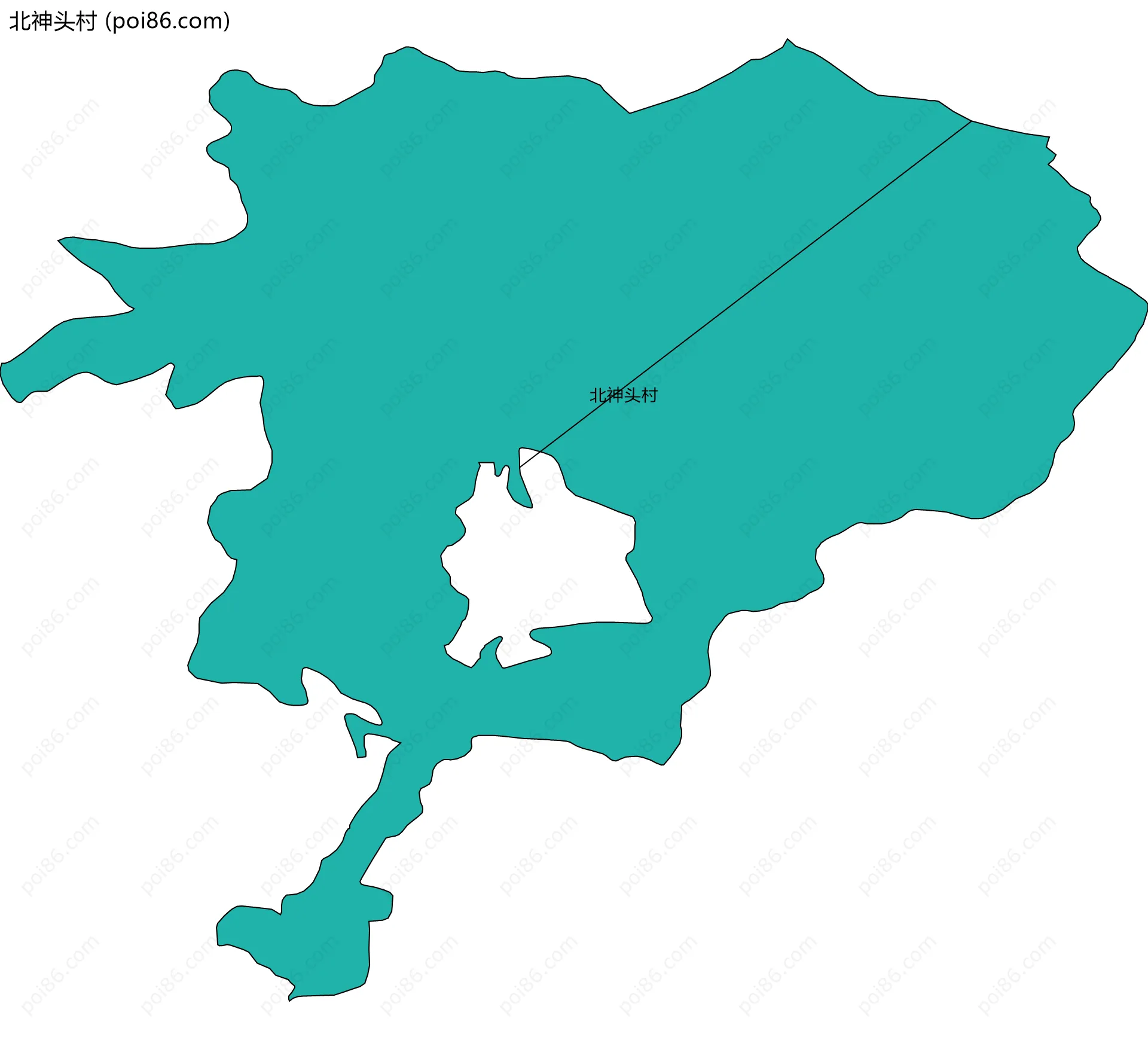 北神头村边界地图