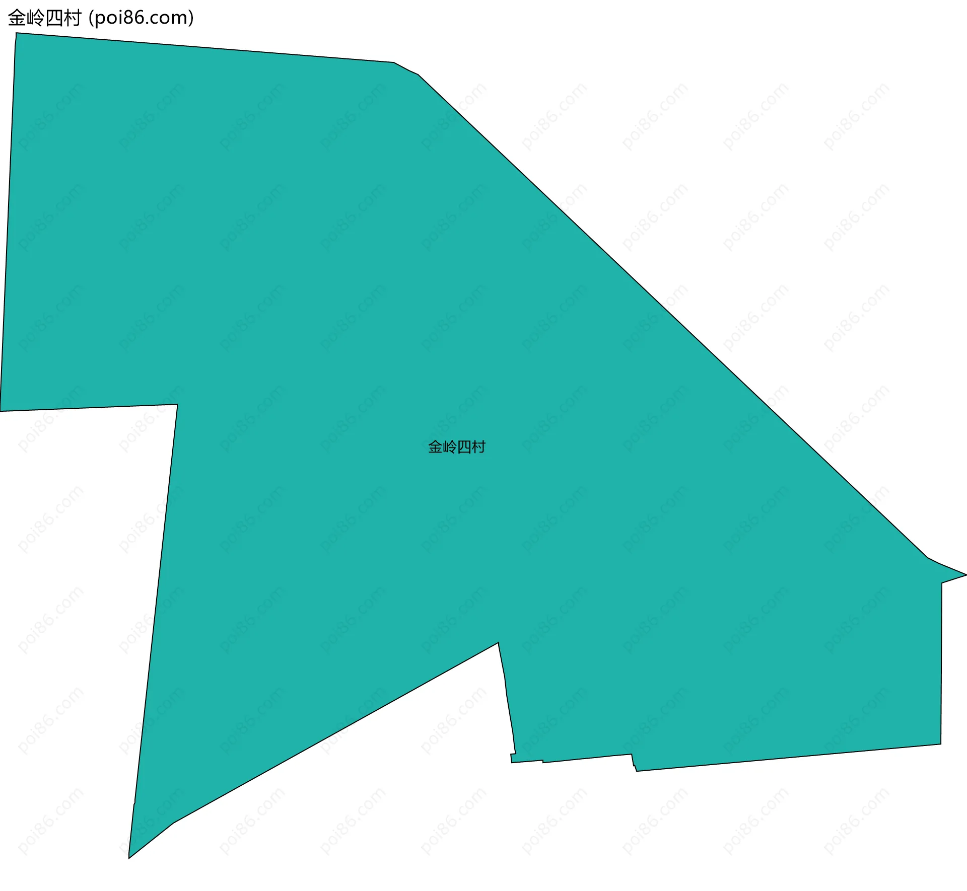金岭四村边界地图
