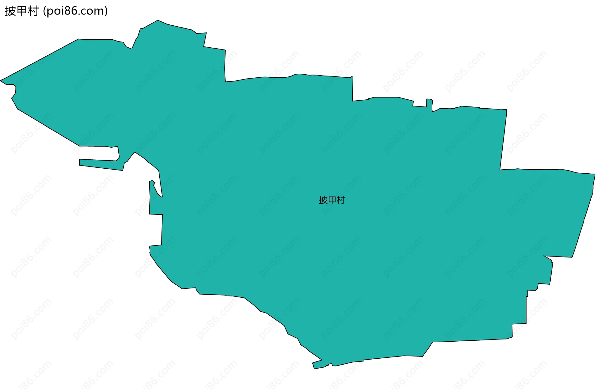 披甲村边界地图