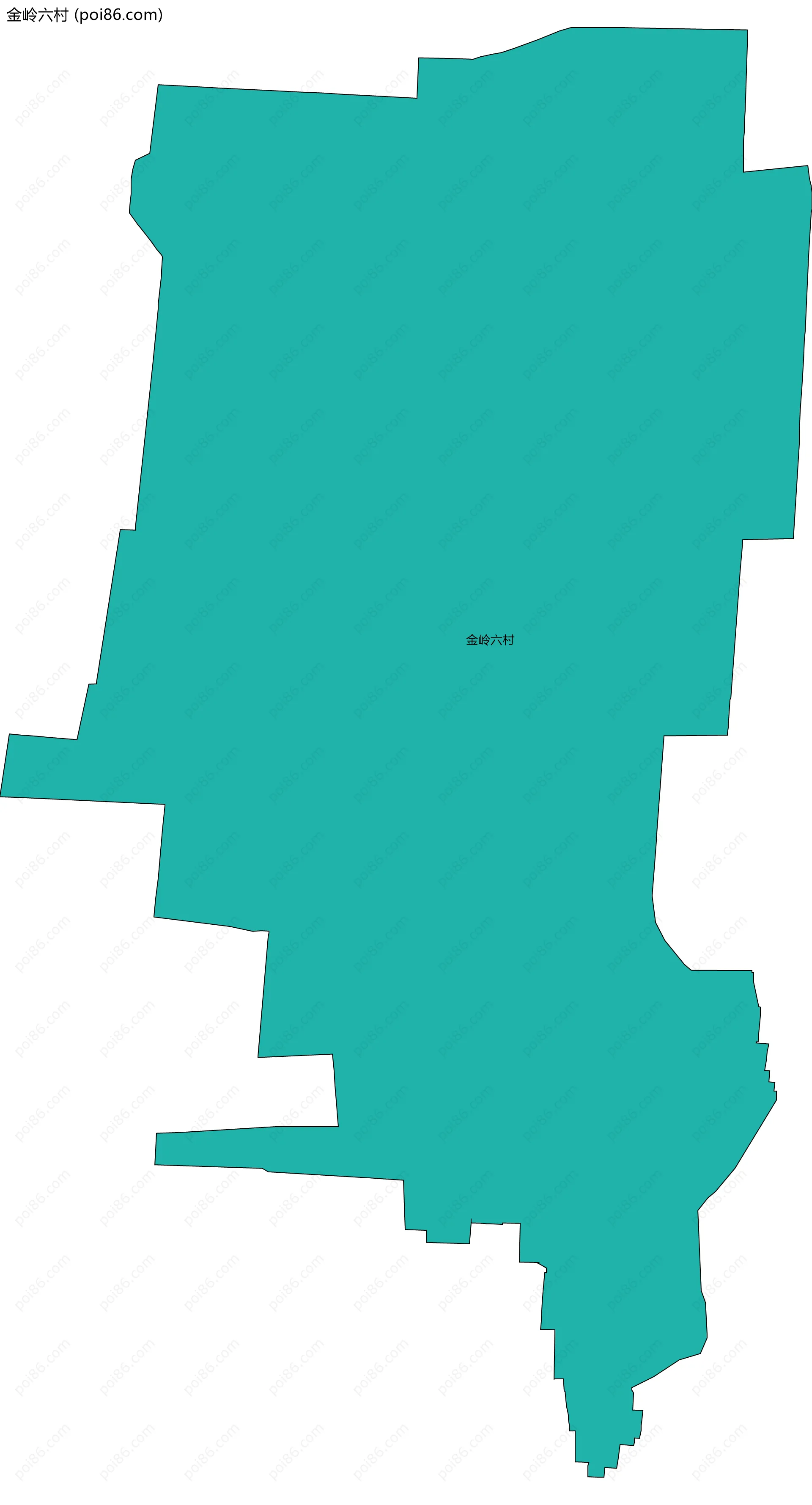 金岭六村边界地图