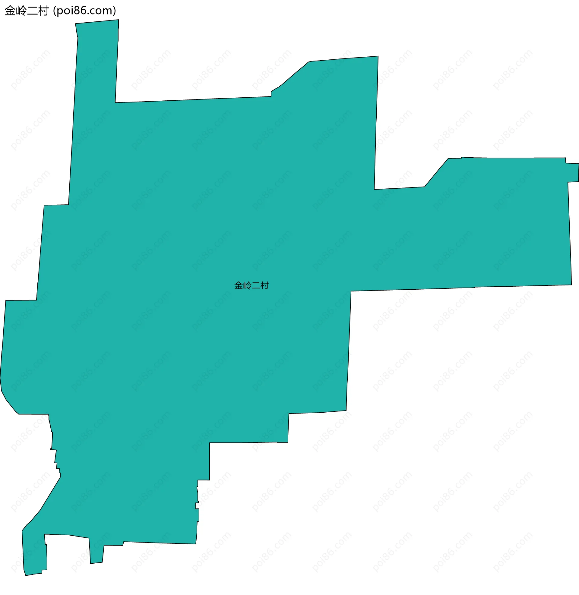 金岭二村边界地图