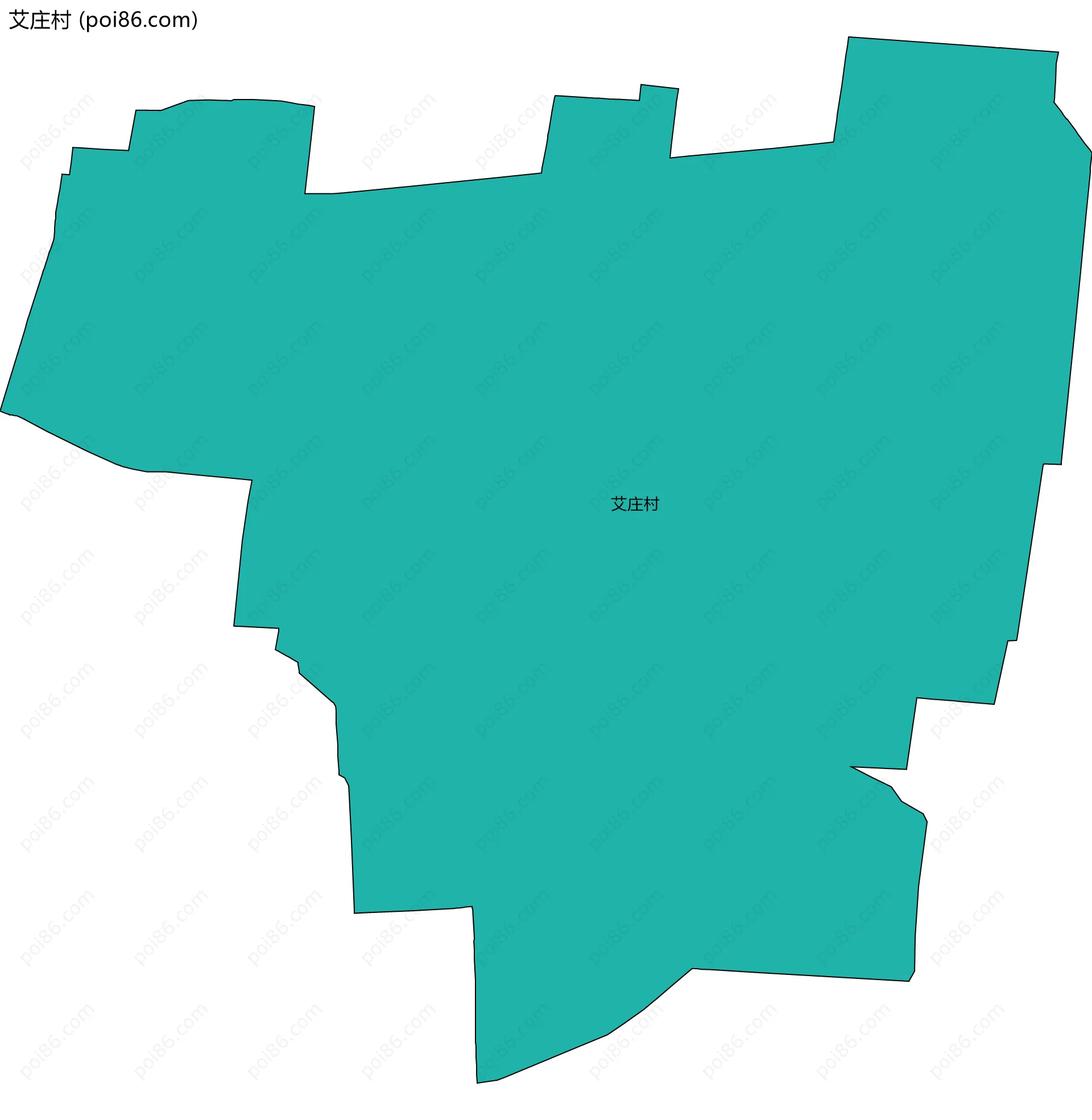 艾庄村边界地图