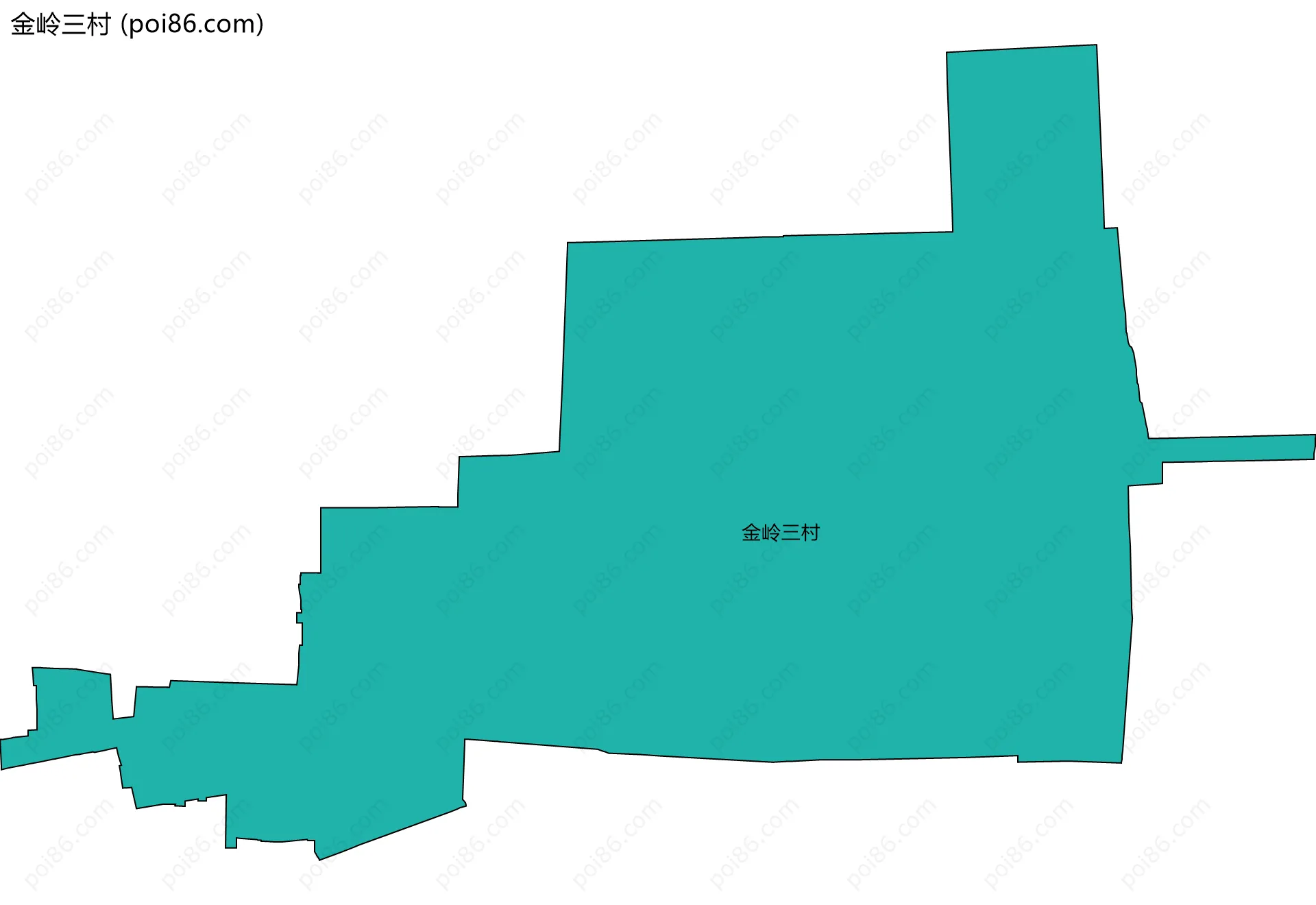 金岭三村边界地图