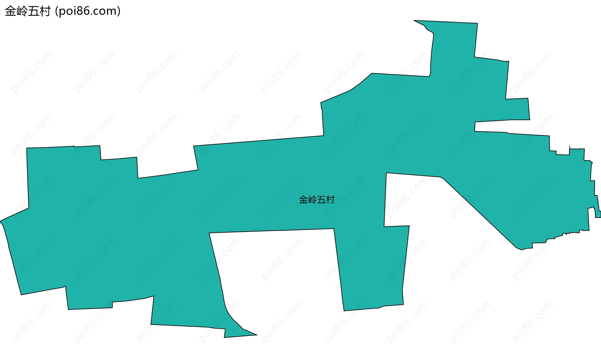 金岭五村边界地图