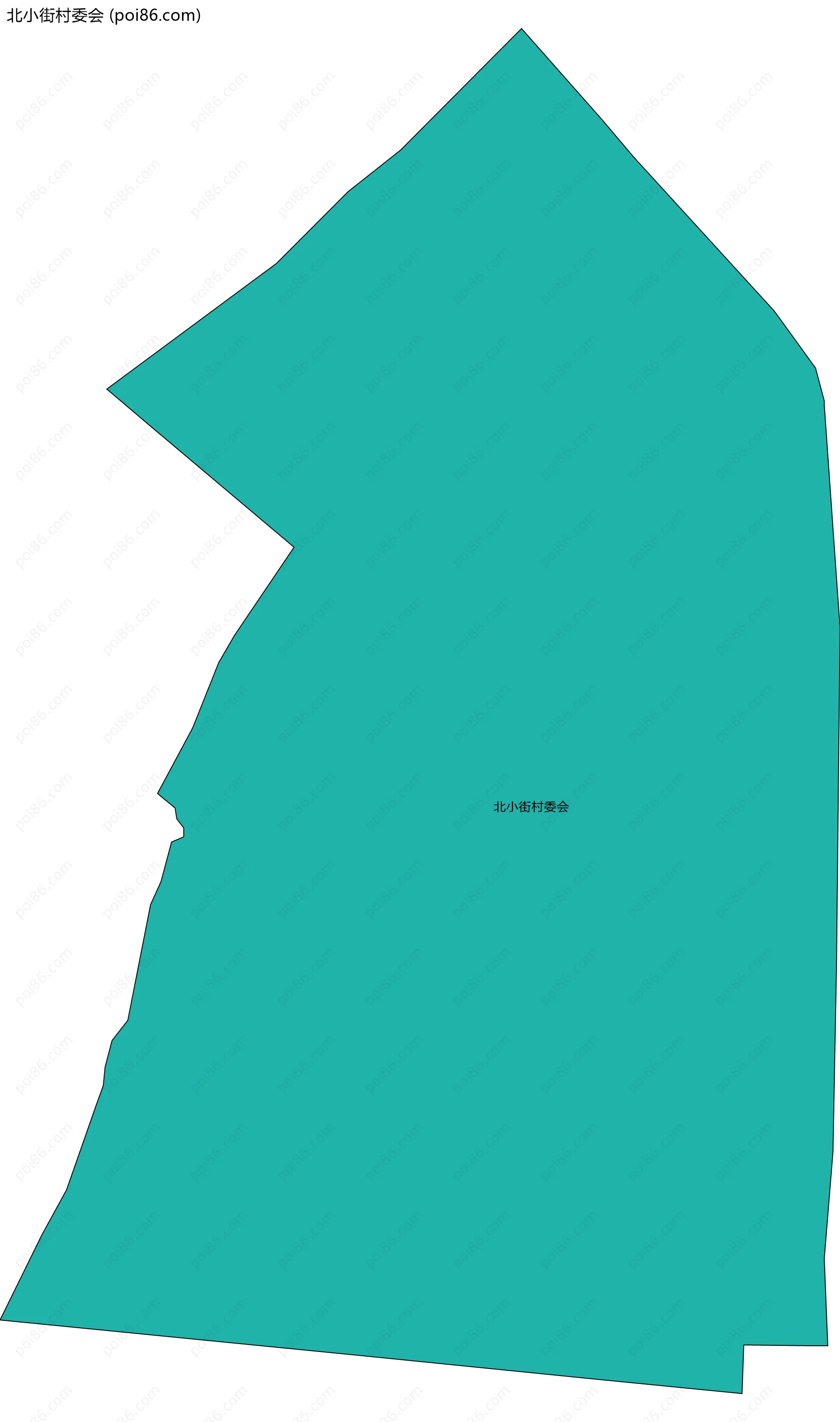 北小街村委会边界地图