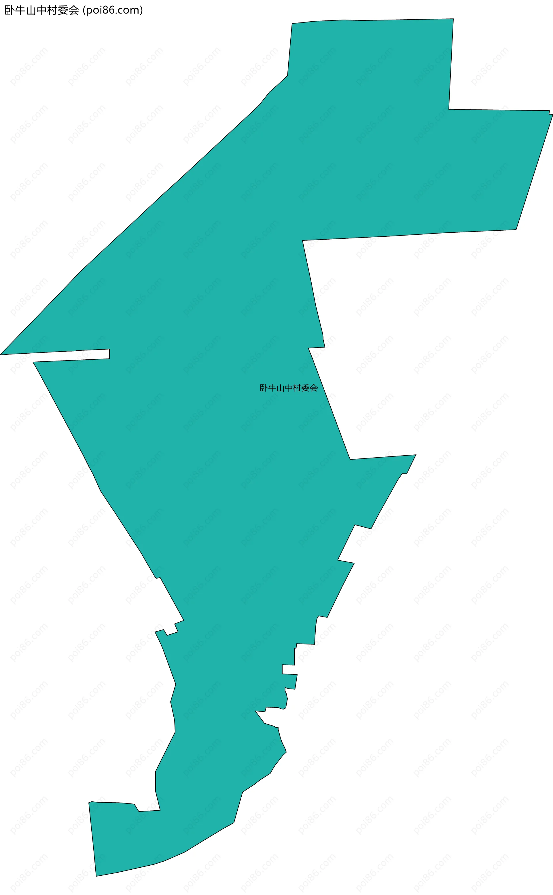 卧牛山中村委会边界地图