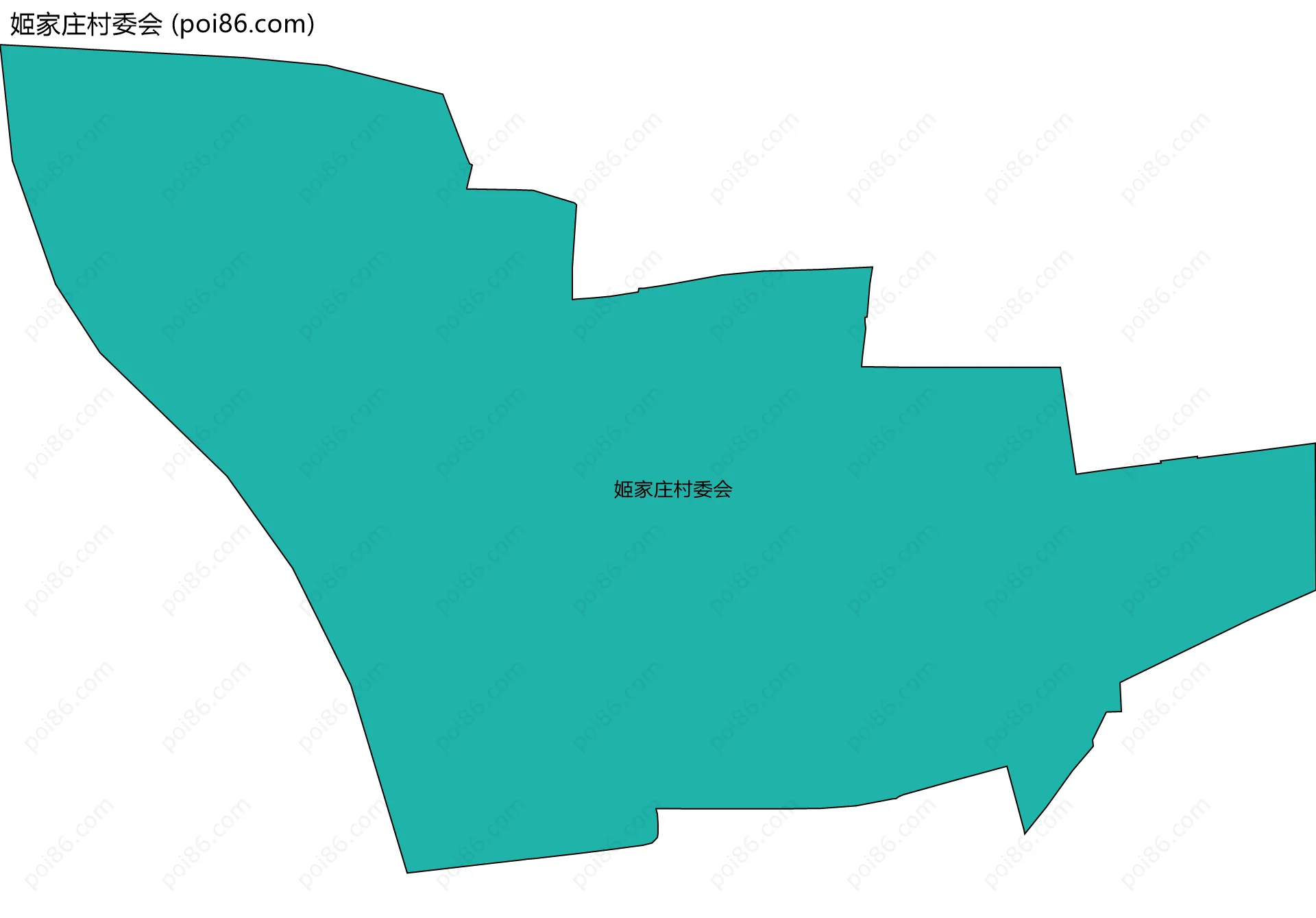 姬家庄村委会边界地图