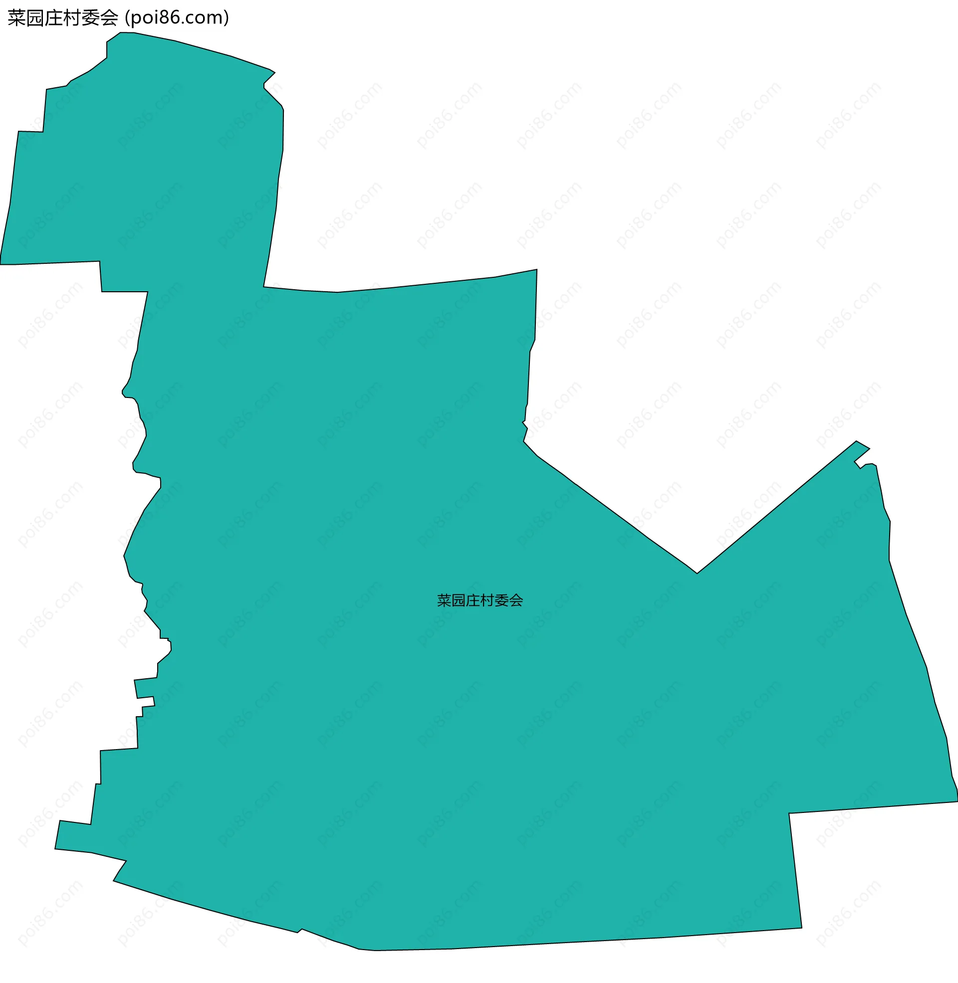 菜园庄村委会边界地图