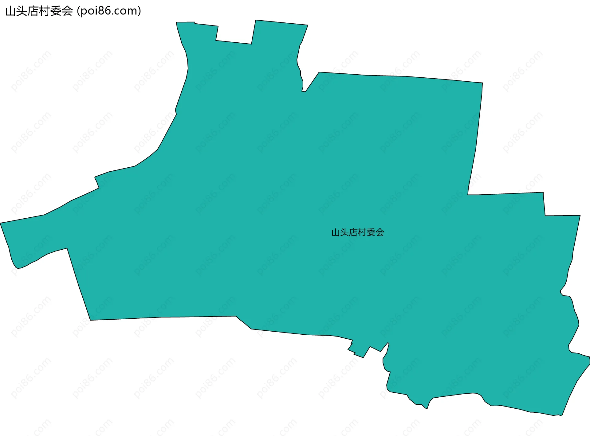 山头店村委会边界地图