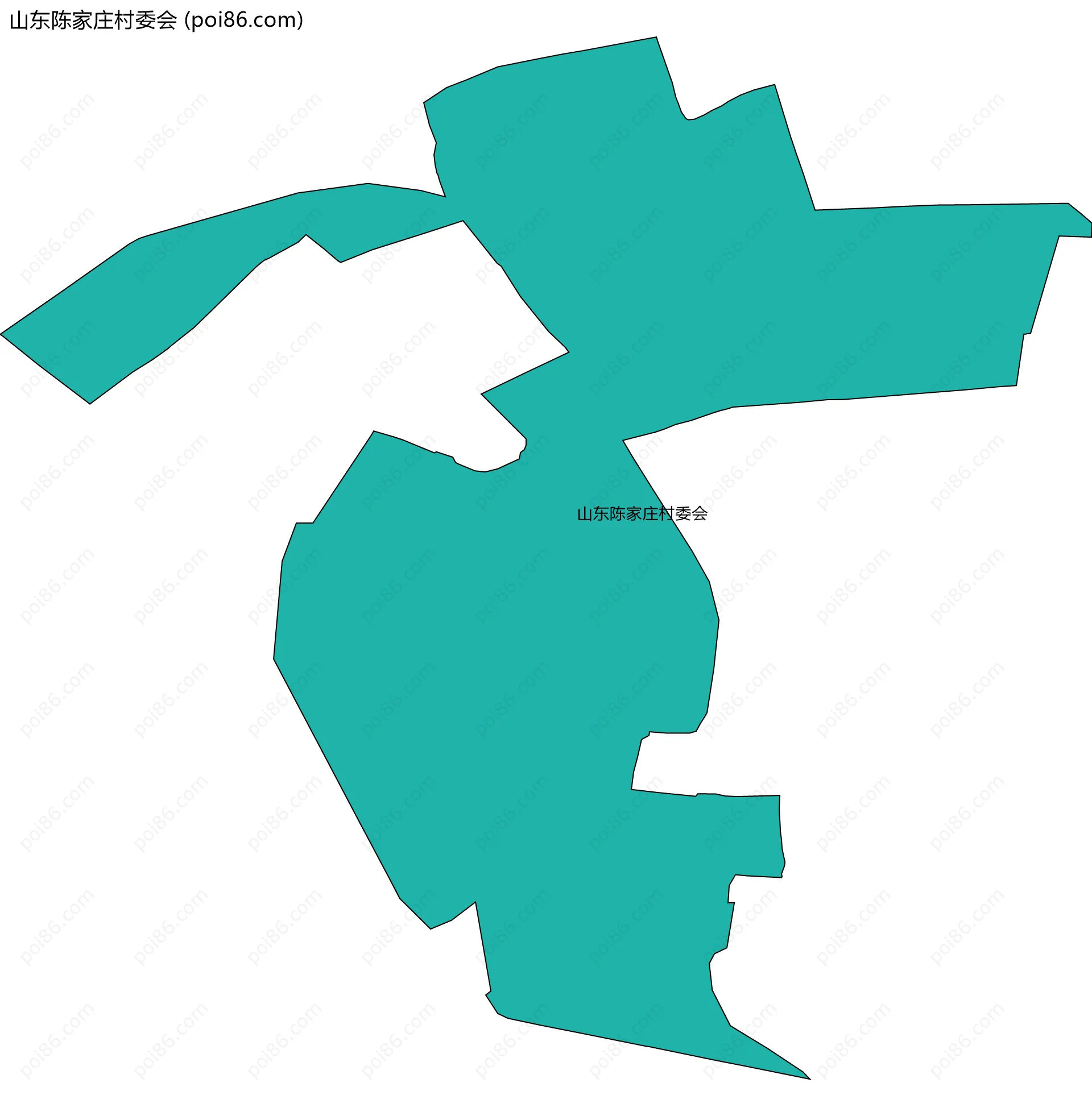 山东陈家庄村委会边界地图