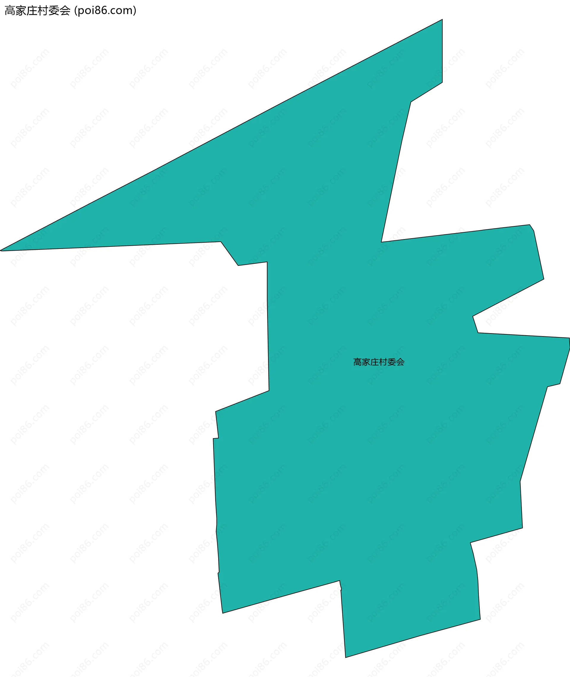 高家庄村委会边界地图