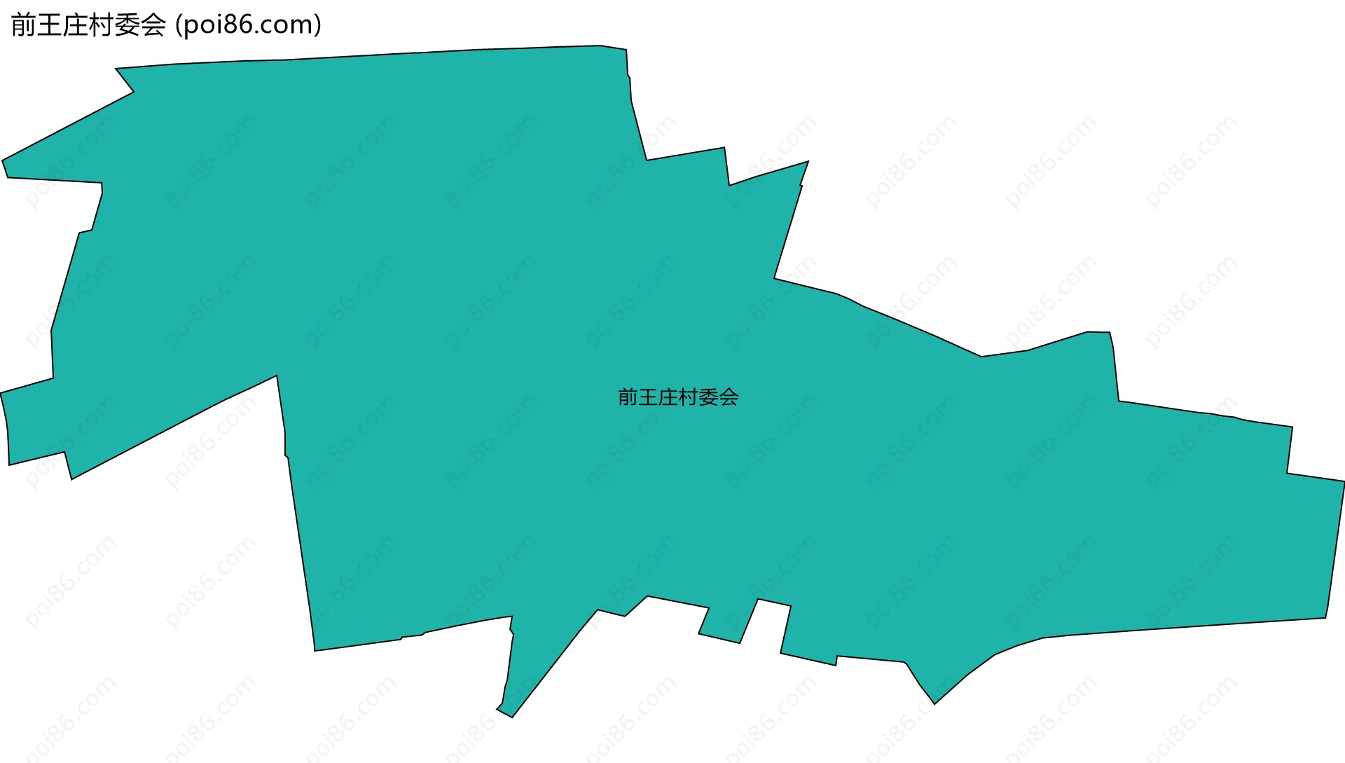 前王庄村委会边界地图