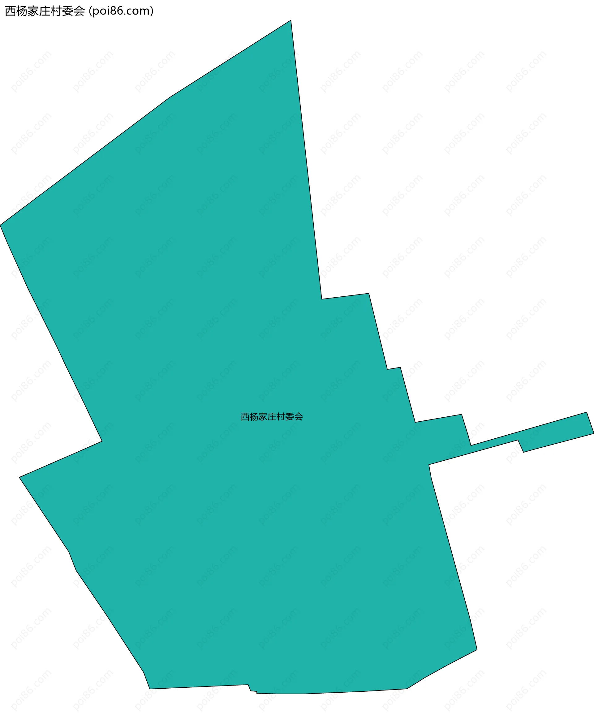 西杨家庄村委会边界地图