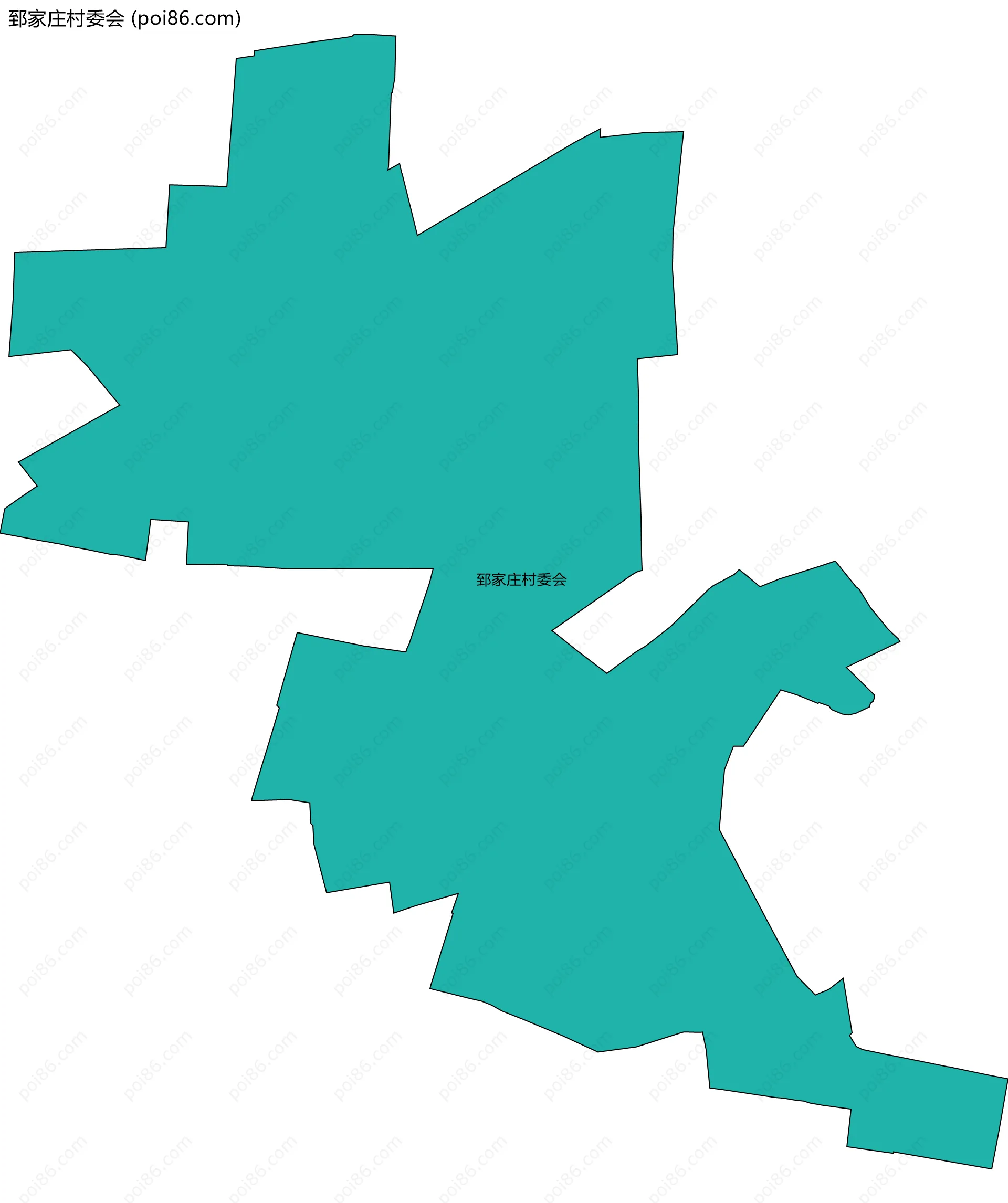 郅家庄村委会边界地图