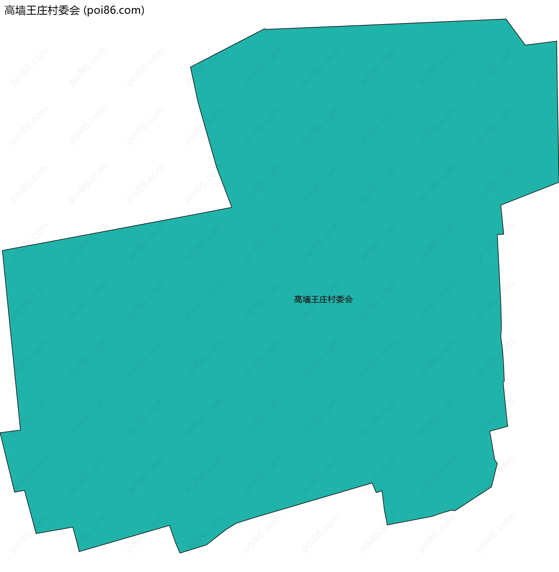 高墙王庄村委会边界地图