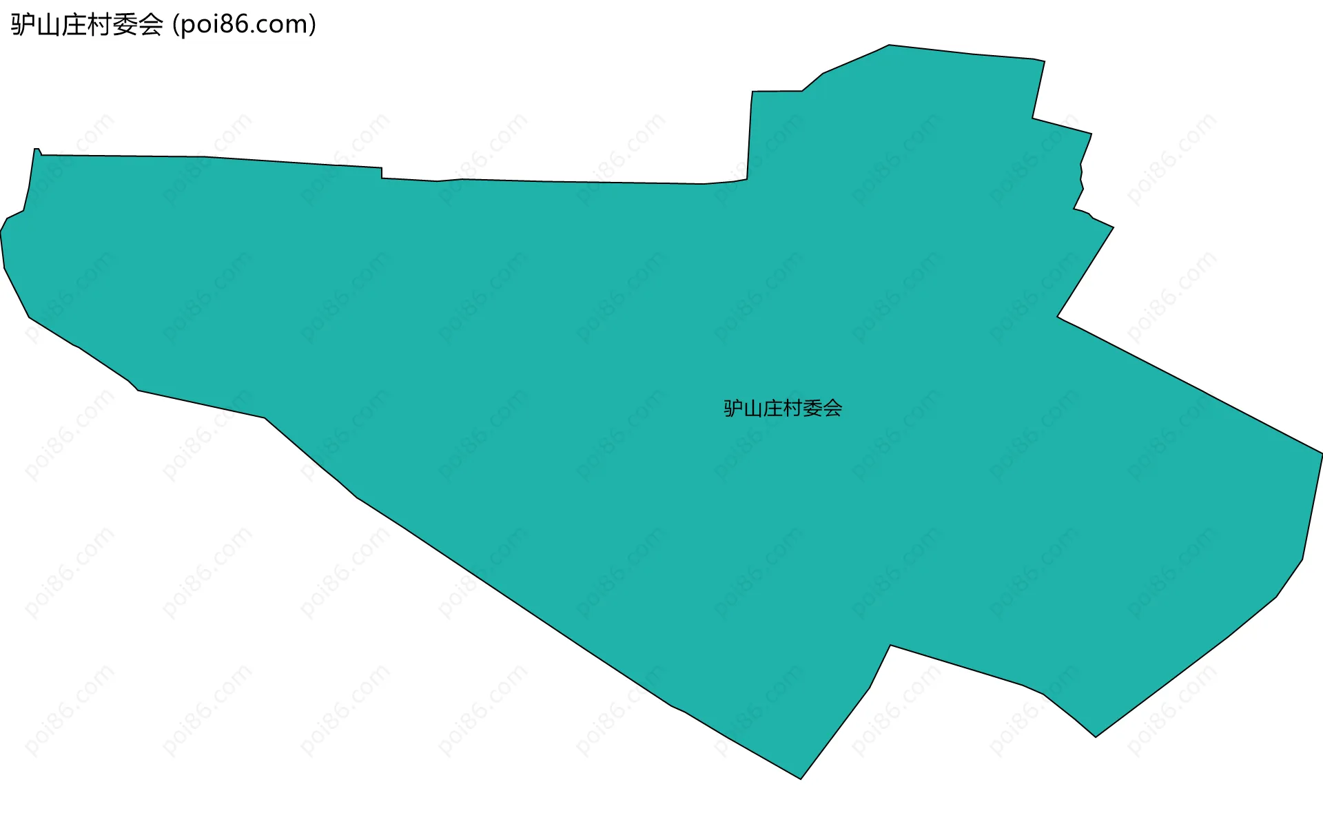 驴山庄村委会边界地图