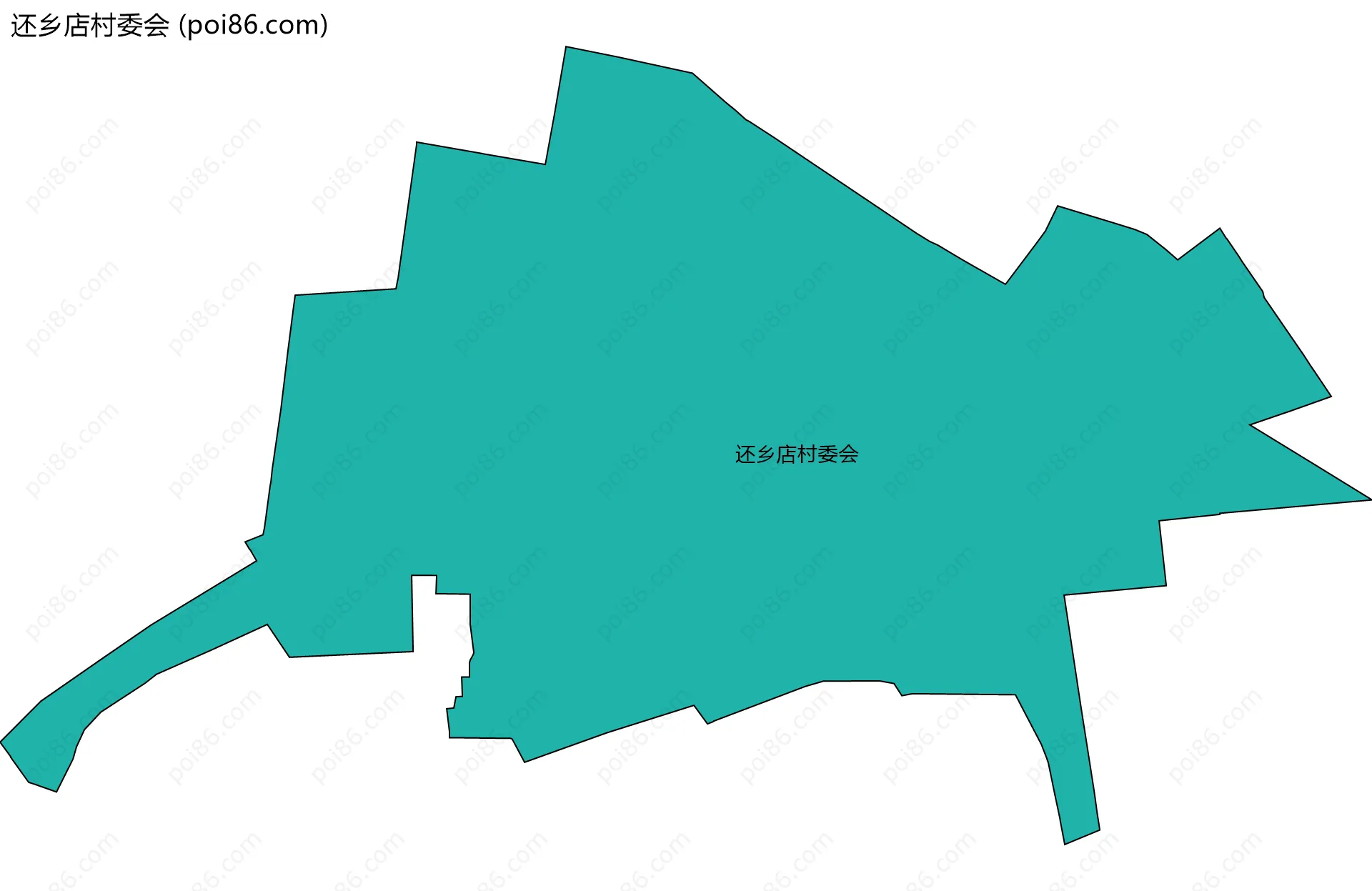 还乡店村委会边界地图