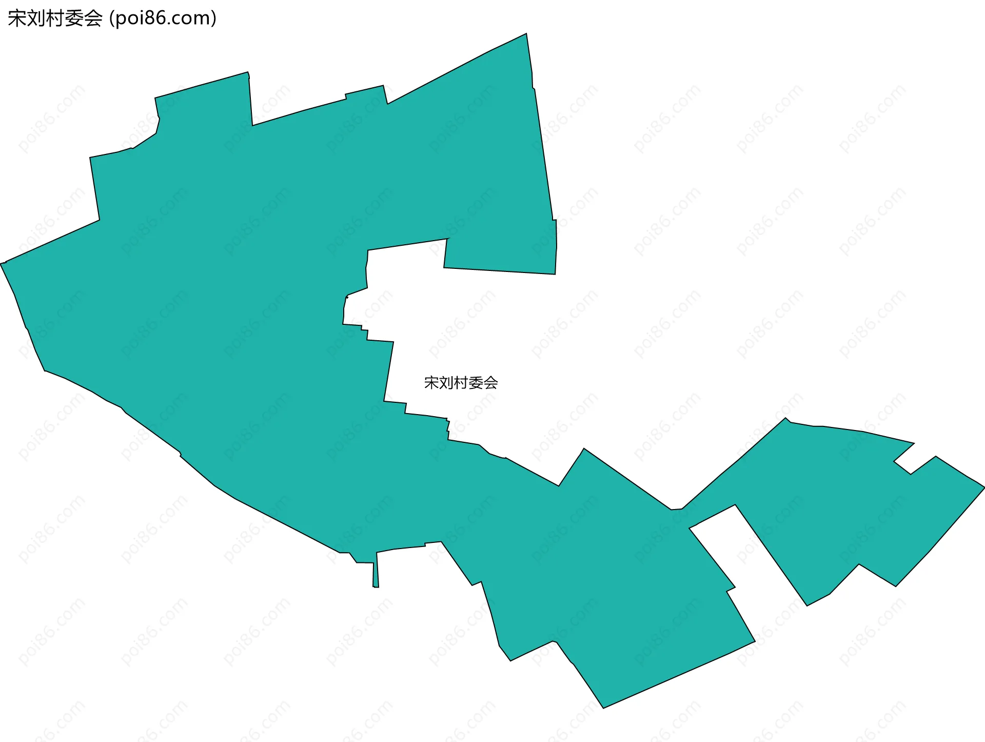 宋刘村委会边界地图