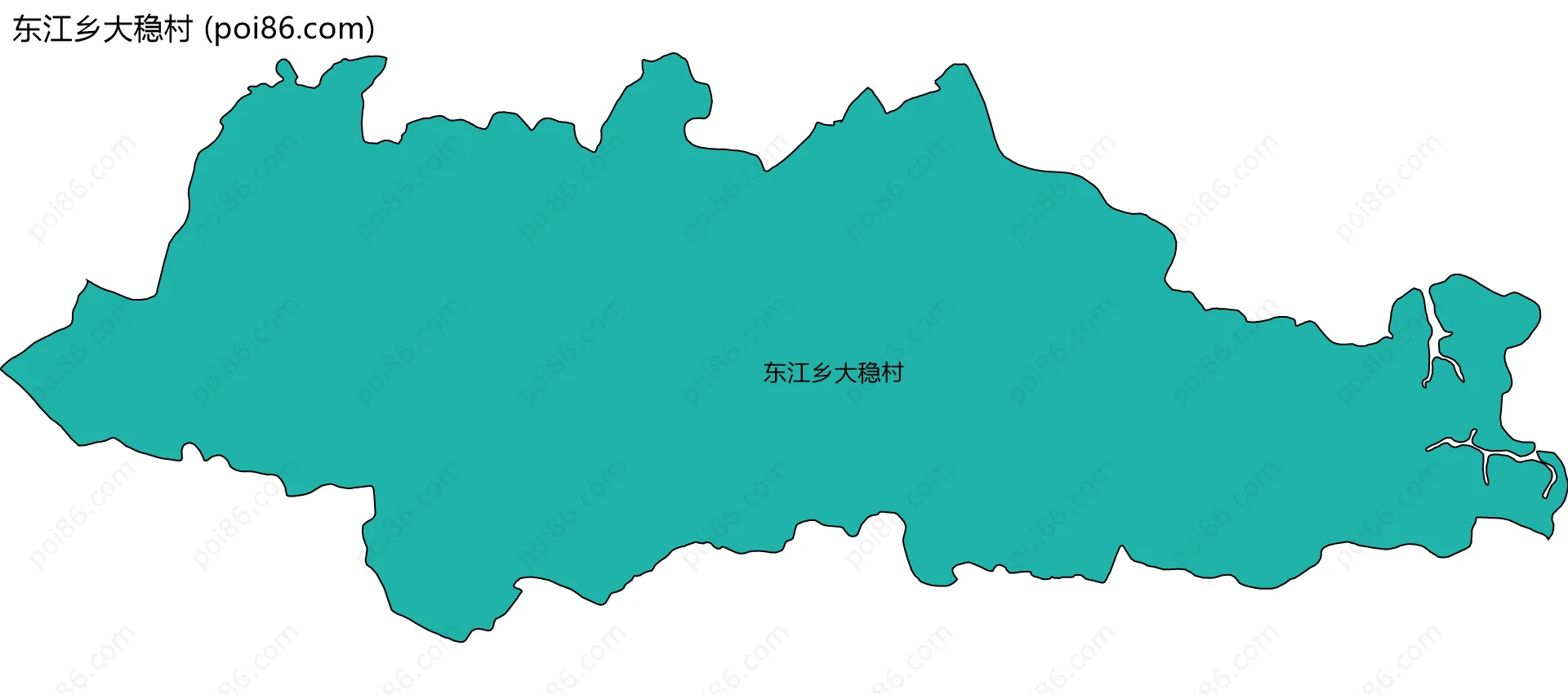 东江乡大稳村边界地图