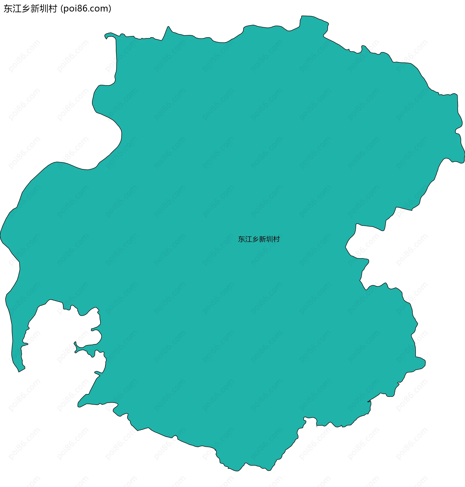 东江乡新圳村边界地图